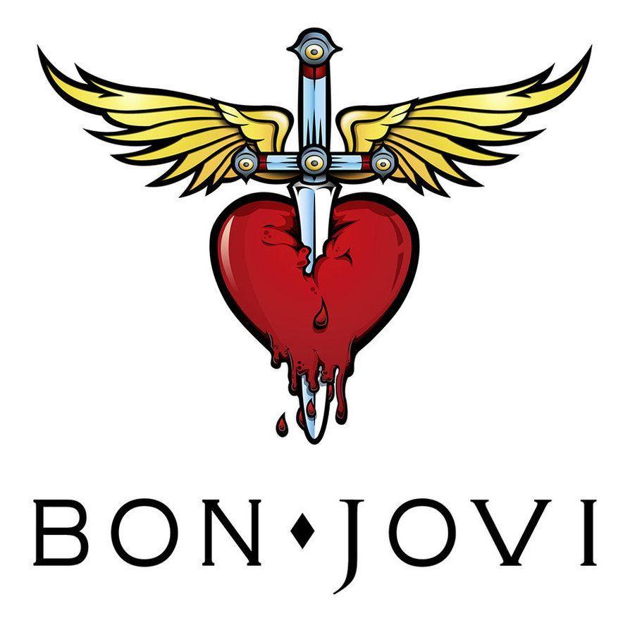 894x894 Bon Jovi Logo 894×894 Pixels. Adesivos Sticker, Capas De álbuns De Rock, Desenhos Maori