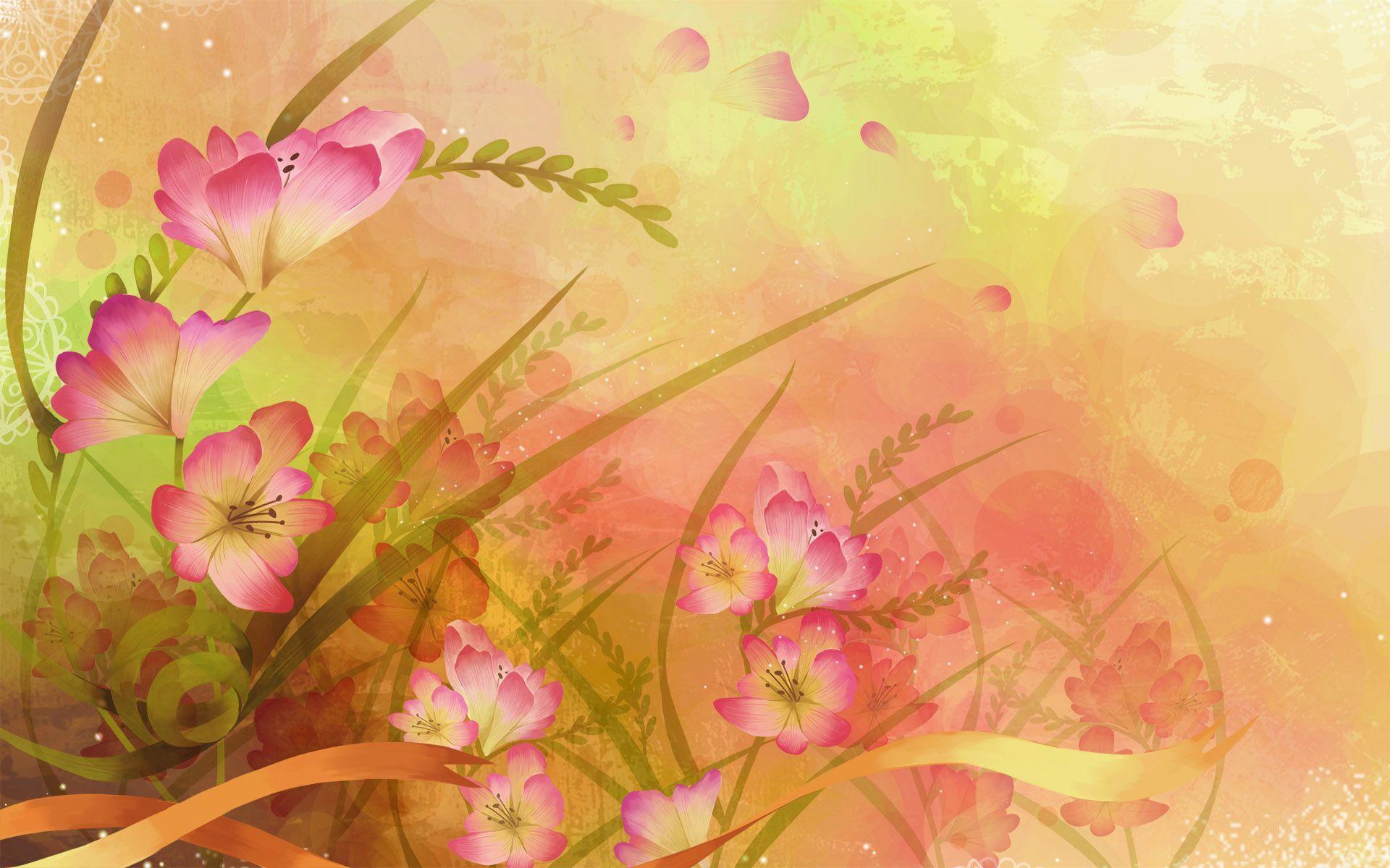 1920x1200 Freewallpaper image wallpaper vector art flowers wallpaper. Flower art, Flower illustration, Vector flowers