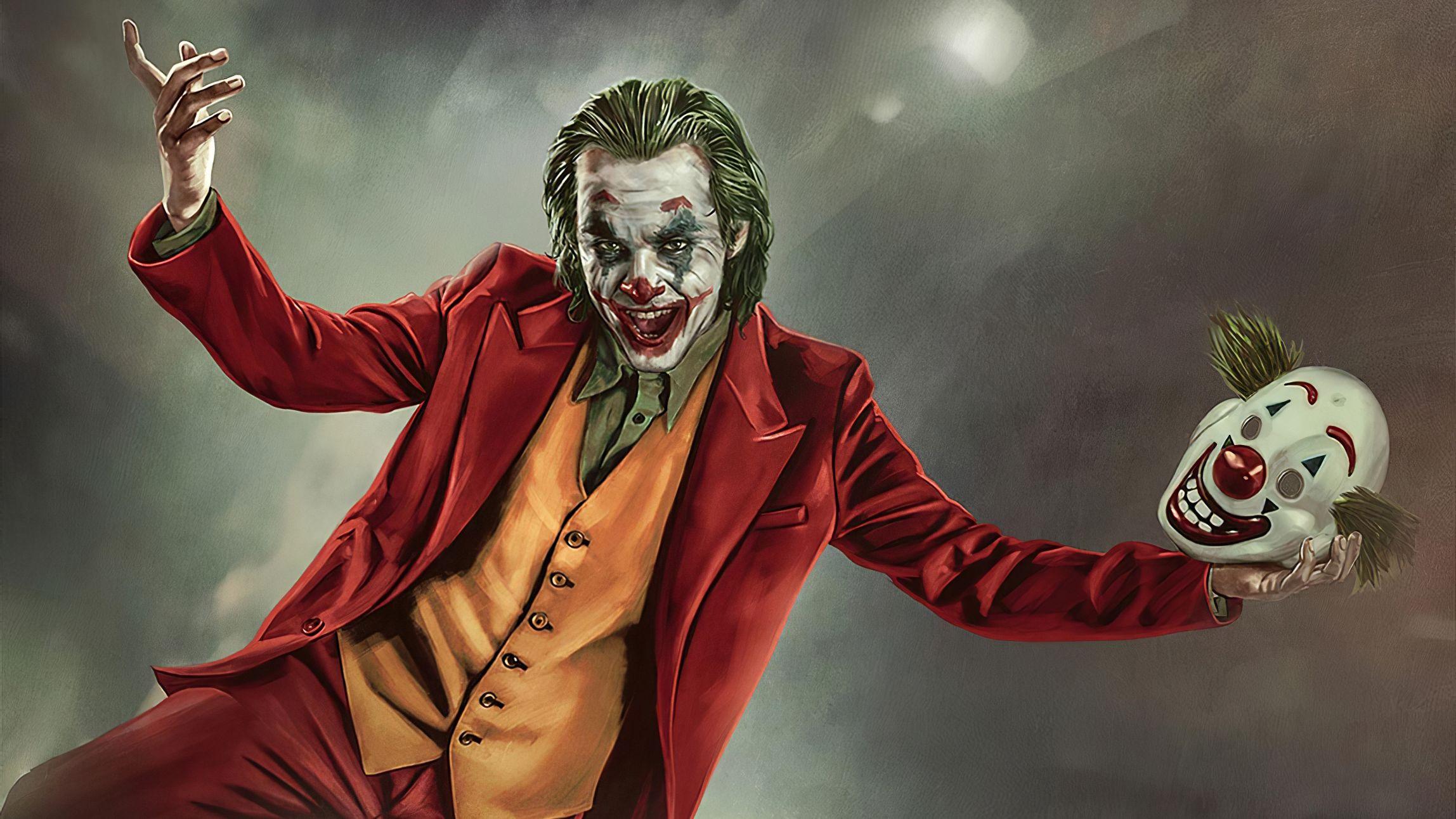 2296x1292 Joker Clown Mask, HD Superheroes, 4k Wallpaper, Image, Background, Photo and Picture