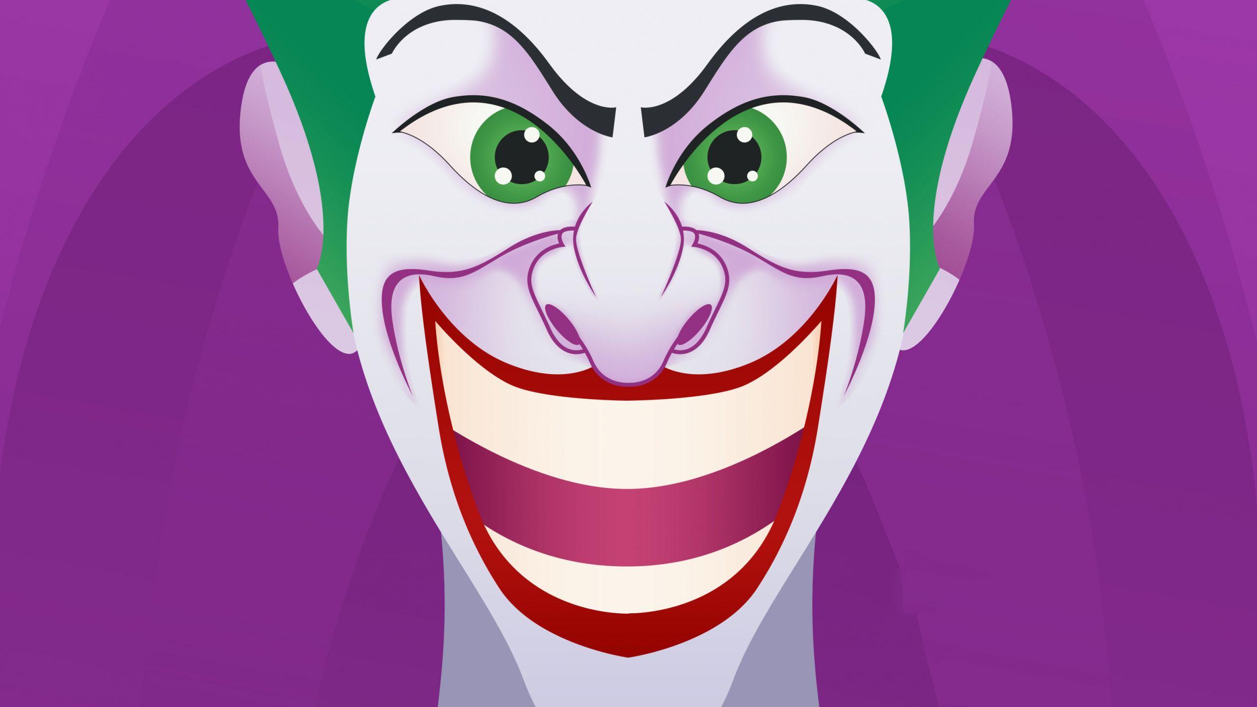 2560x1440 Download 2560x1440 wallpaper joker, clown, smiling face, villain, dc comics, artwork, dual wide, widescreen 16: widescreen, 2560x1440 HD image, background, 2200