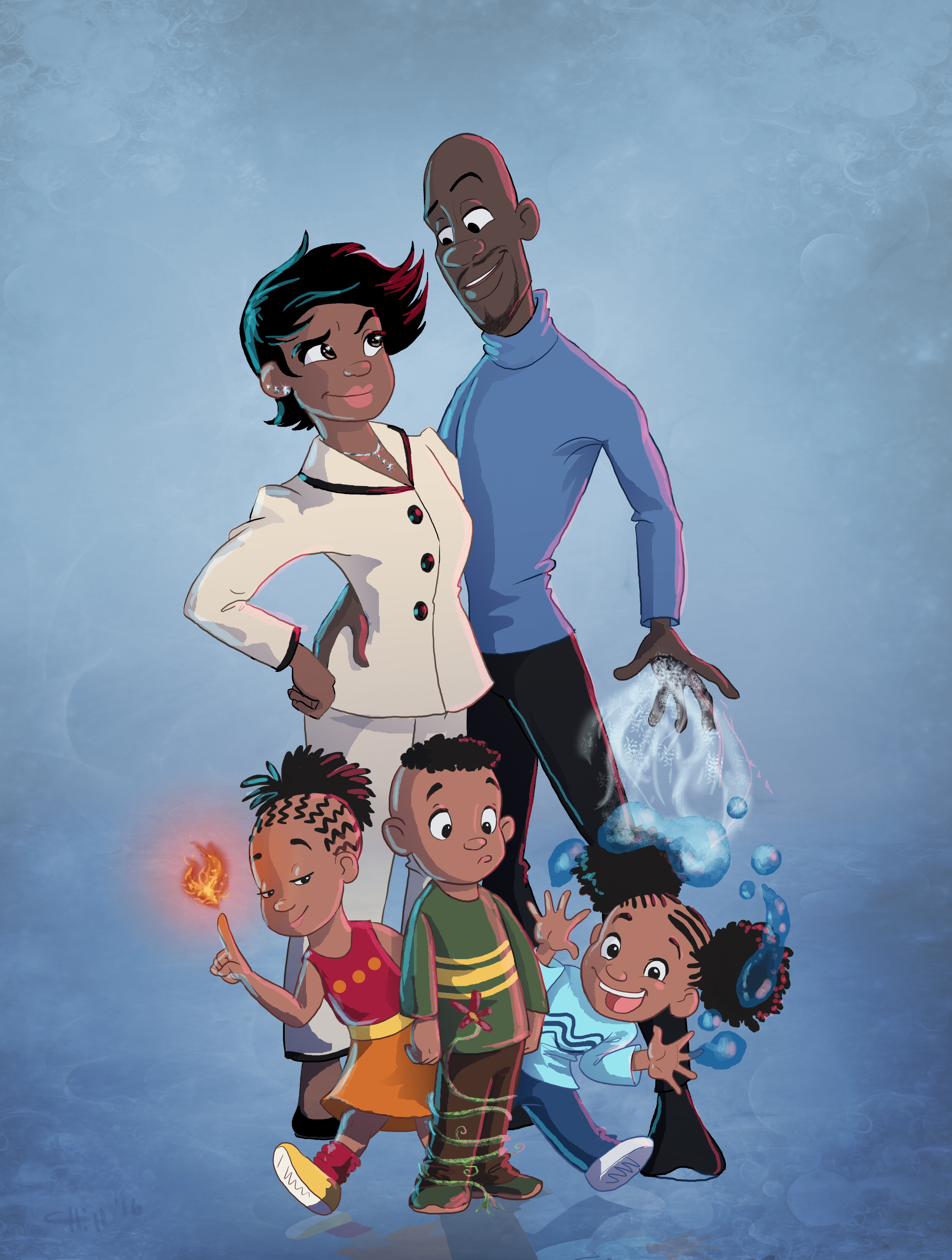 3174x4200 This Artist Imagined A The Incredibles Spin Off Starring Frozone's Family