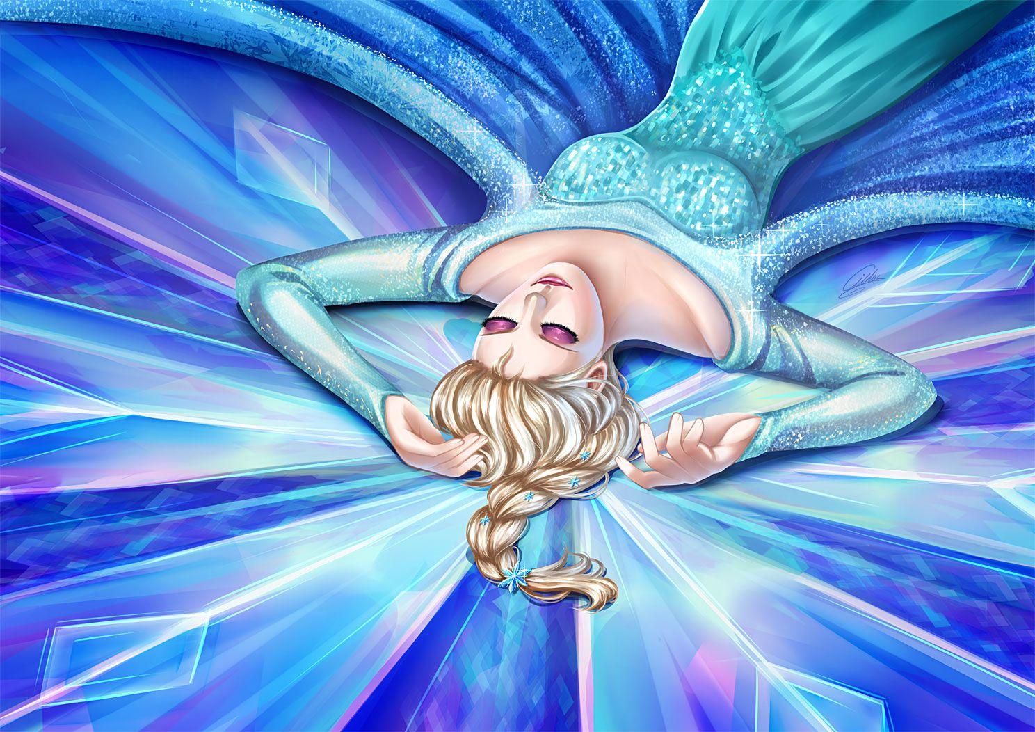 1488x1052 Frozen Elsa & Anna Digital Fan Art Wallpaper