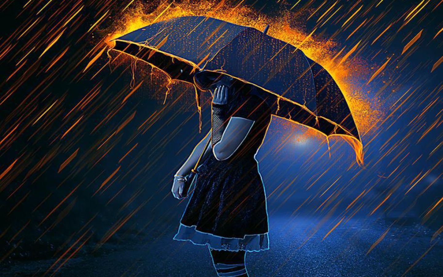 1440x900 Anime Wallpaper. Art, Umbrella art, Fantasy art
