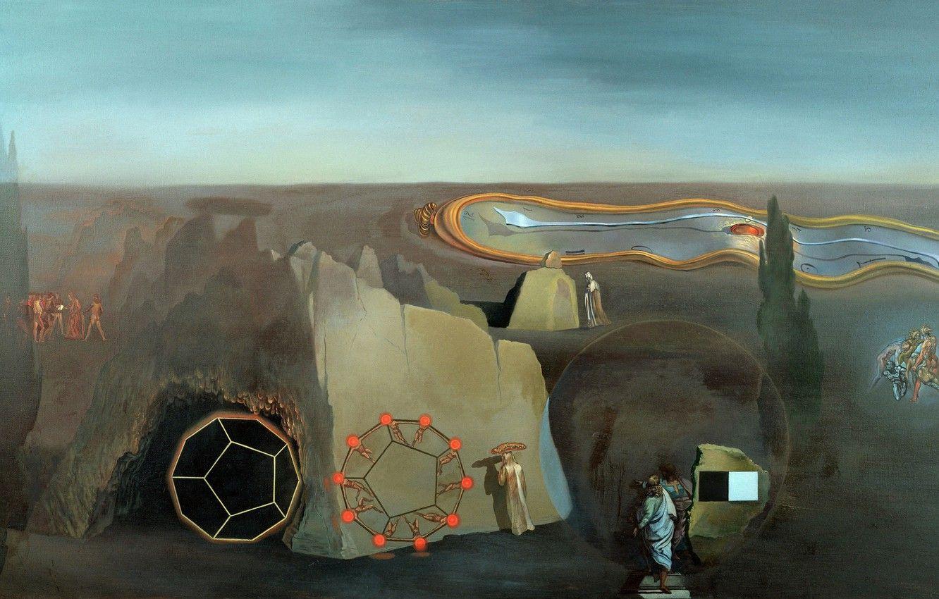1332x850 Wallpaper surrealism, picture, Salvador Dali, Salvador Dali, In Search Of The Fourth Dimension image for desktop, section живопись