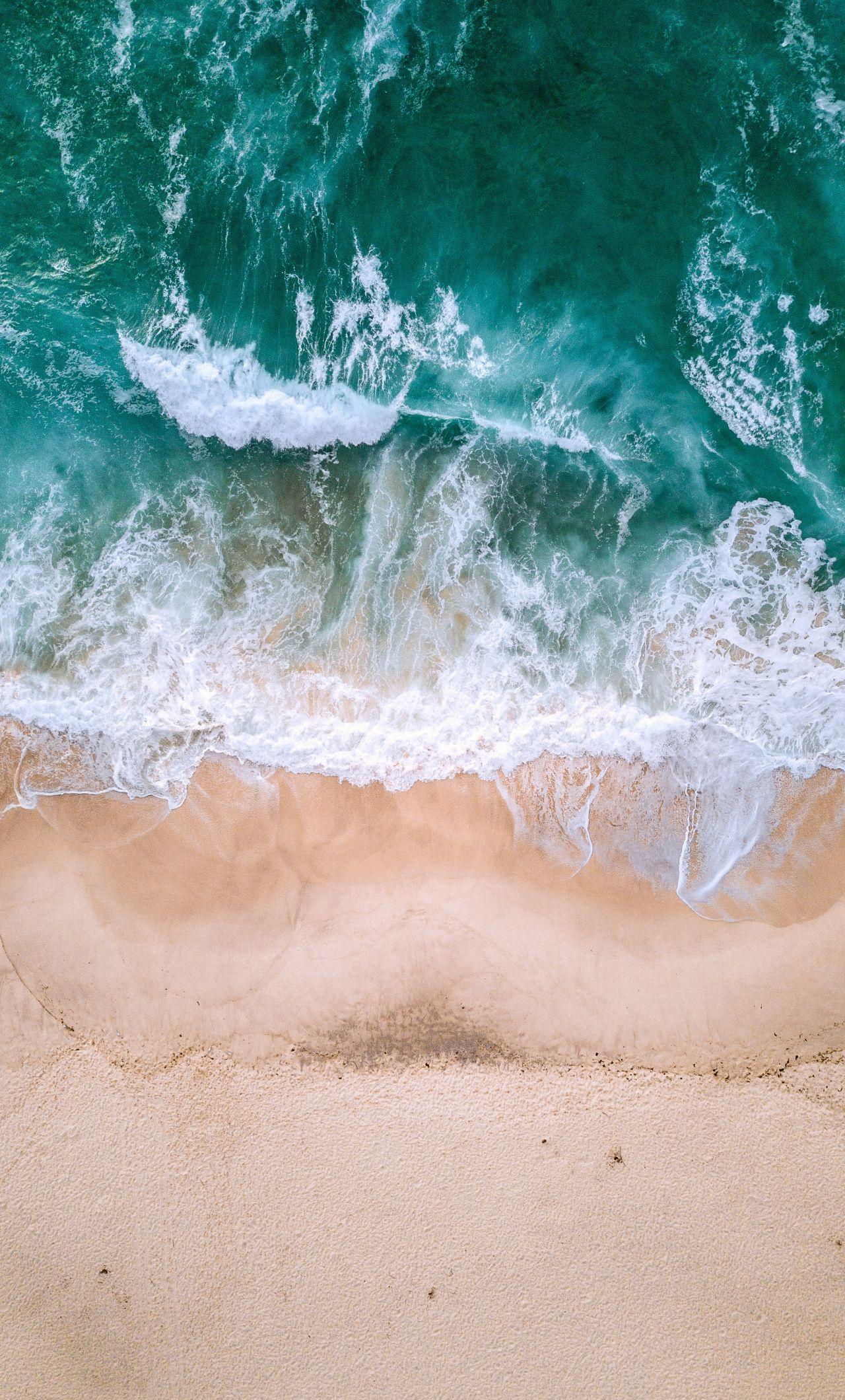 1280x2120 Download Exotic beach, aerial shot, sea wallpaper, 1280x iPhone 6 Plus