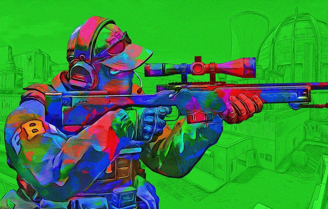 1332x850 Wallpaper green, toxic, 'CS:GO' image for desktop, section игры