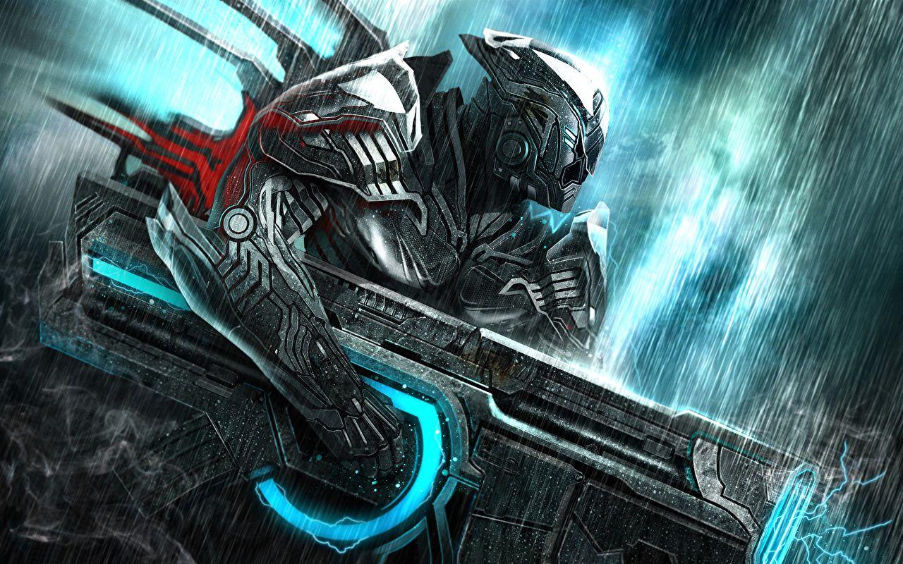 1280x800 Image armour Helmet Warriors Fantasy Rain