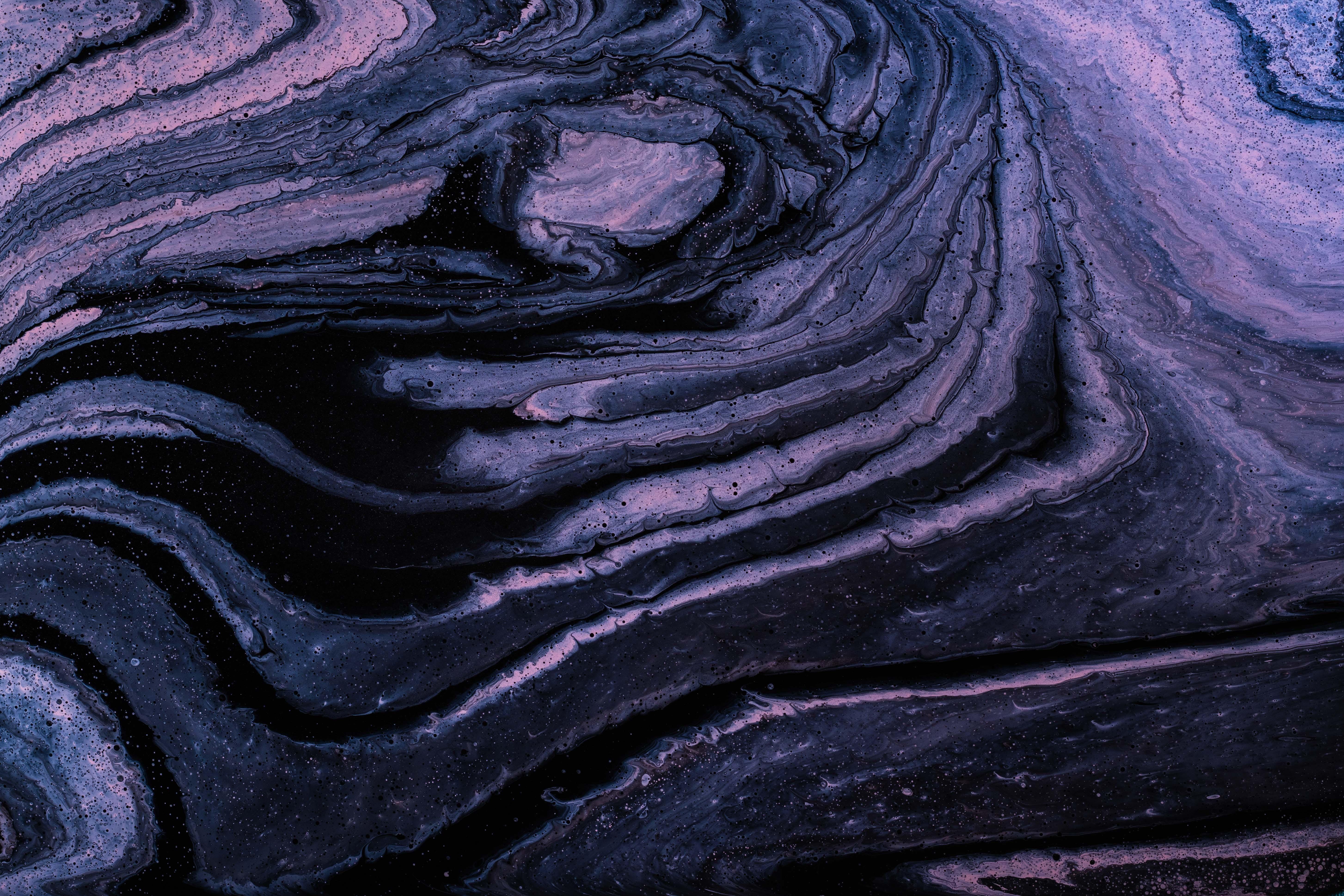 5815x3877 wallpaper paint, patterns, wavy, lines, dark HD : Widescreen : High Definition