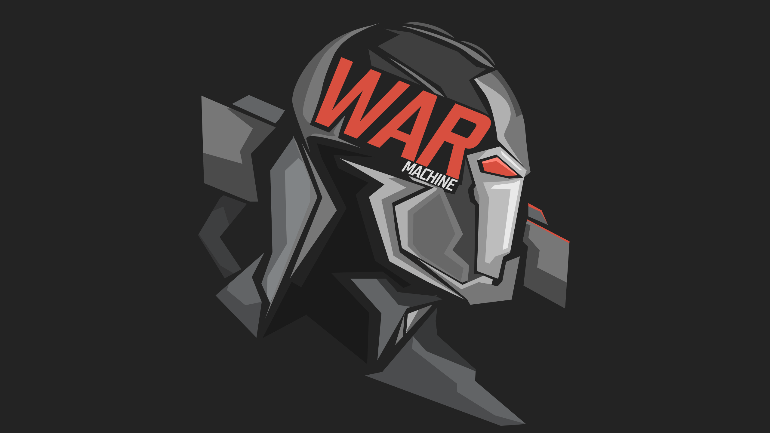 2560x1440 Wallpaper War Machine, Headshot, Marvel Comics, Dark background, Minimal, 4K, 8K, Creative Graphics / Editor's Picks,. Wallpaper for iPhone, Android, Mobile and Desktop