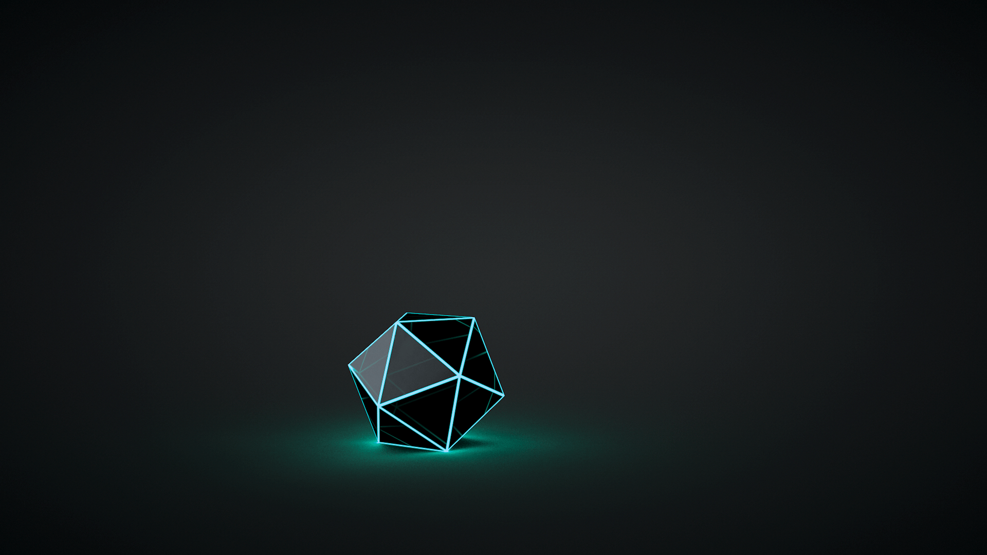 1920x1080 #geometry, #glowing, #digital art, #icosahedron, #crystal, wallpaper. Mocah.org HD Desktop Wallpaper