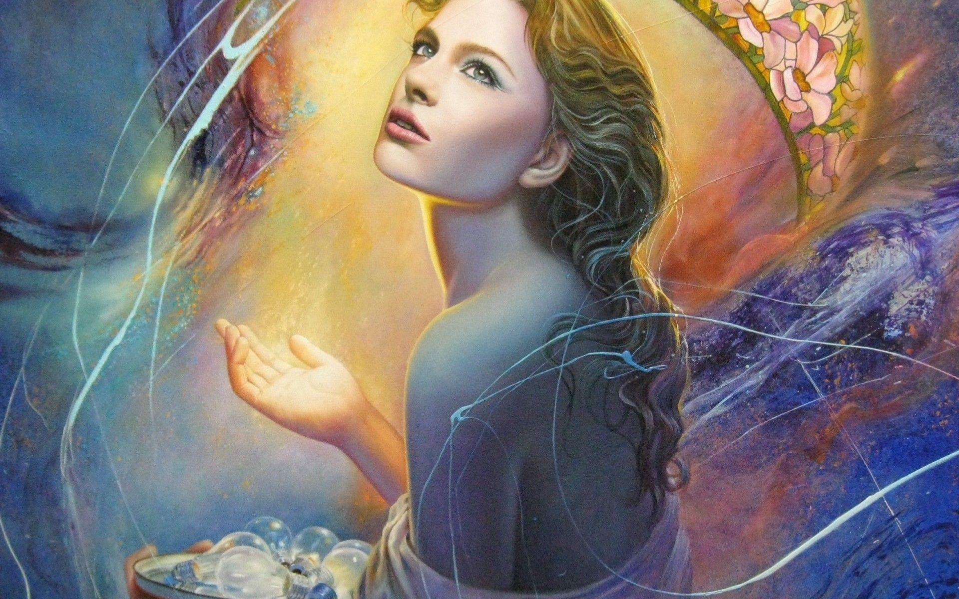 1920x1200 Hd Wallpaper Girl Painting HD Wallpaper