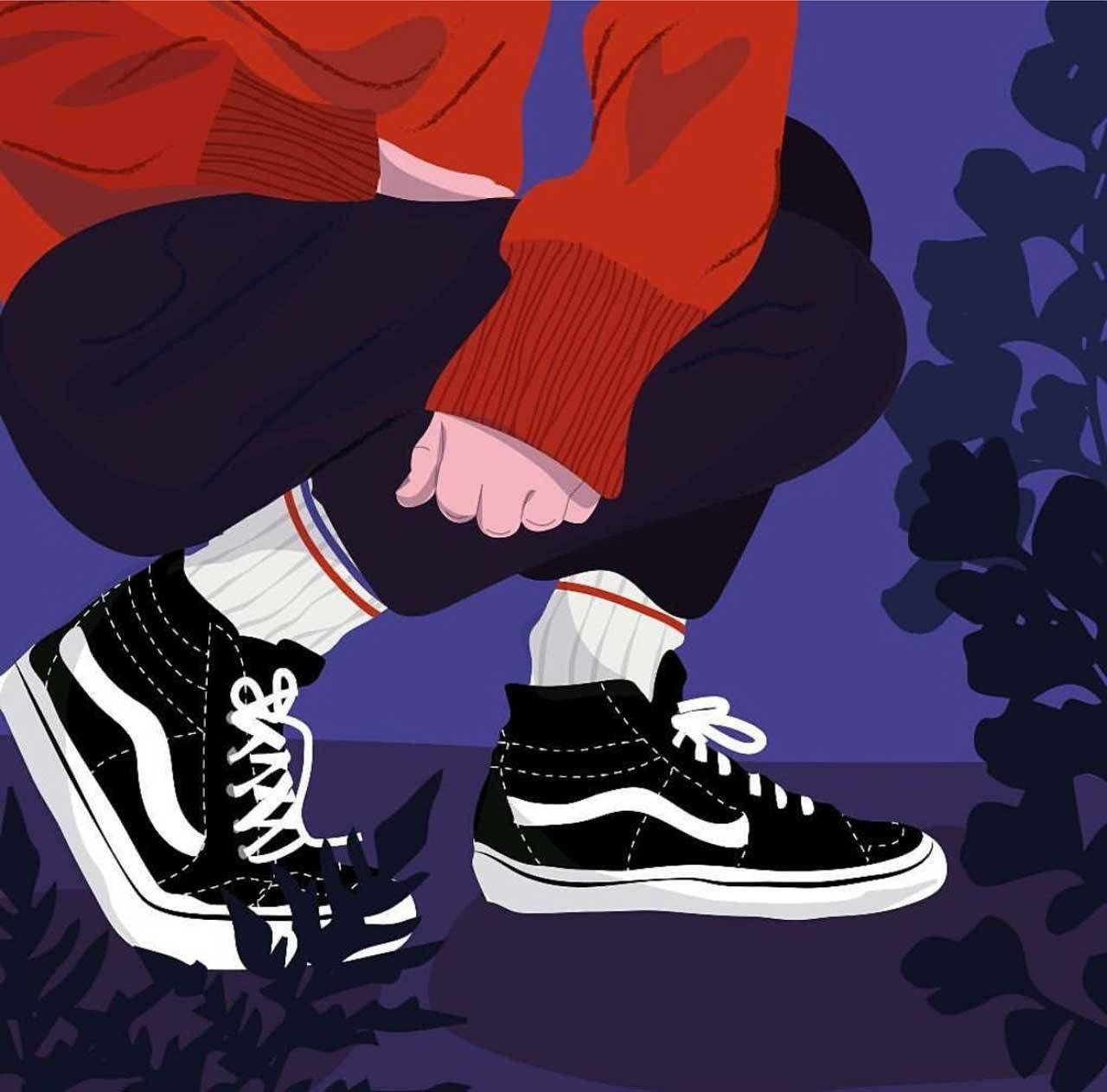 1280x1263 Wallpaper • Art. Sneaker art, Vans girls, iPhone wallpaper vans