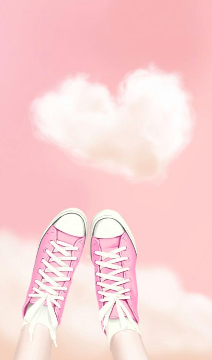 720x1219 art, background, beautiful girl, beauty, cartoon, cute art, drawing, Enakei, face, fashion, girl, heart, illustration, illustration girl, iphone, pink, shoes, sky, sweet girl, wallpaper, we heart it, lovely girl, pastel pink, beautiful