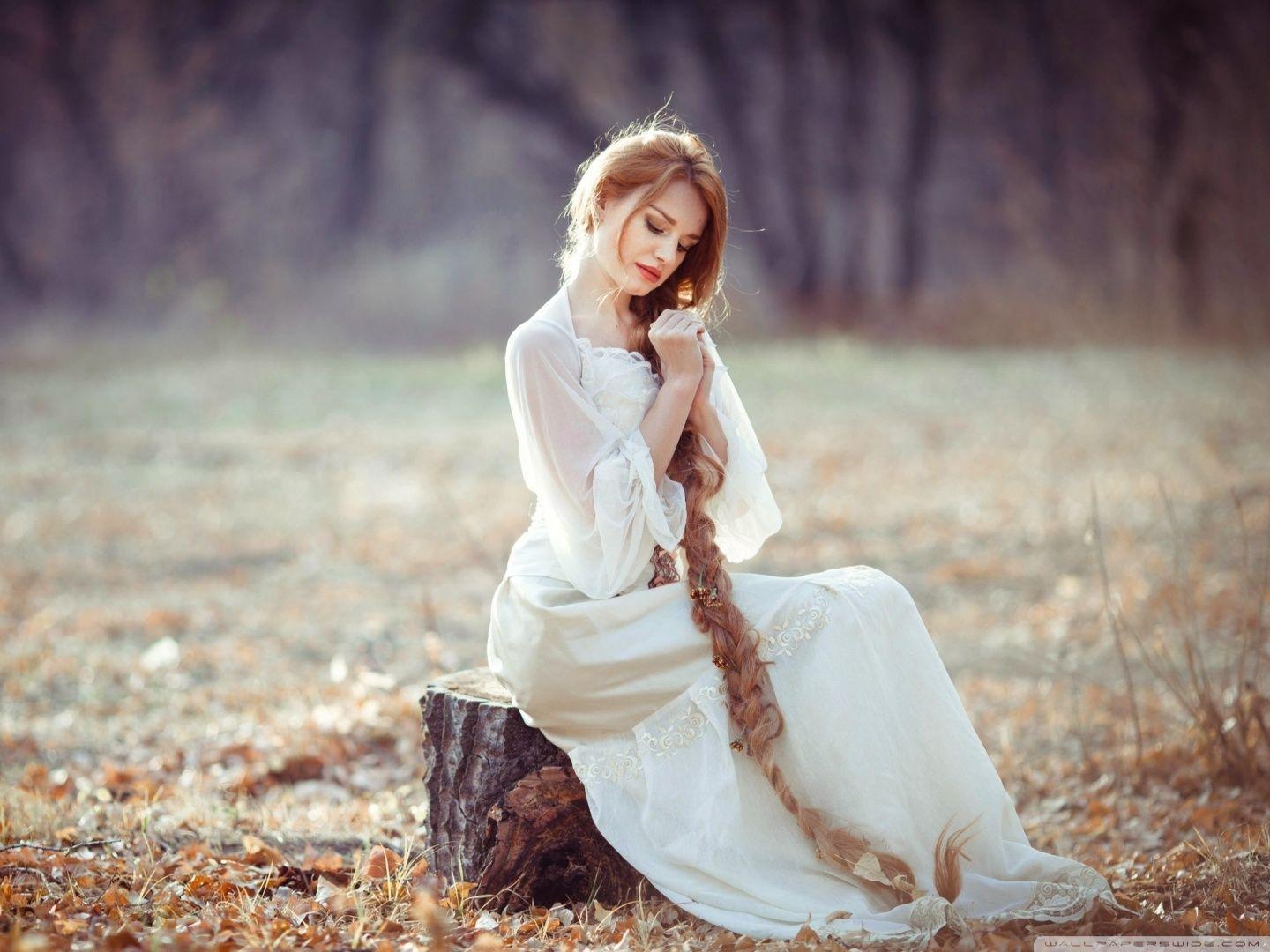 1440x1080 Girl with Long Hair Ultra HD Desktop Background Wallpaper for 4K UHD TV : Tablet