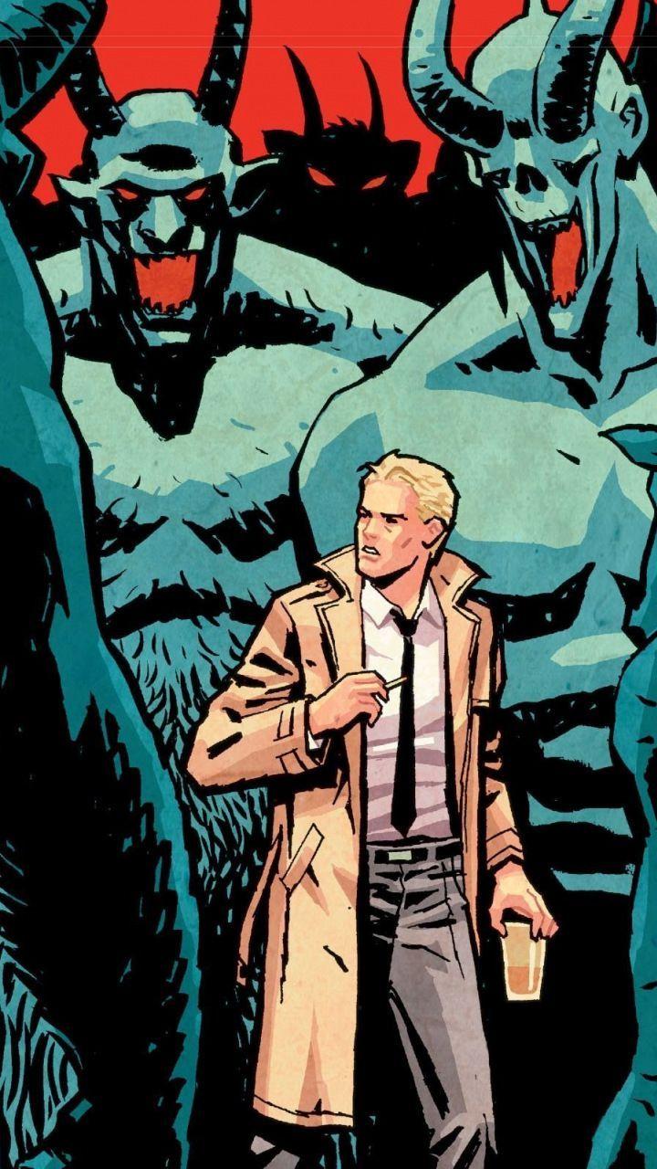 720x1280 Jaw Dropping Wallpaper John Constantine And Monsters Dc Comics 7201280 Wallpaper. John Constantine, Constantine Hellblazer, Hellblazer Comic