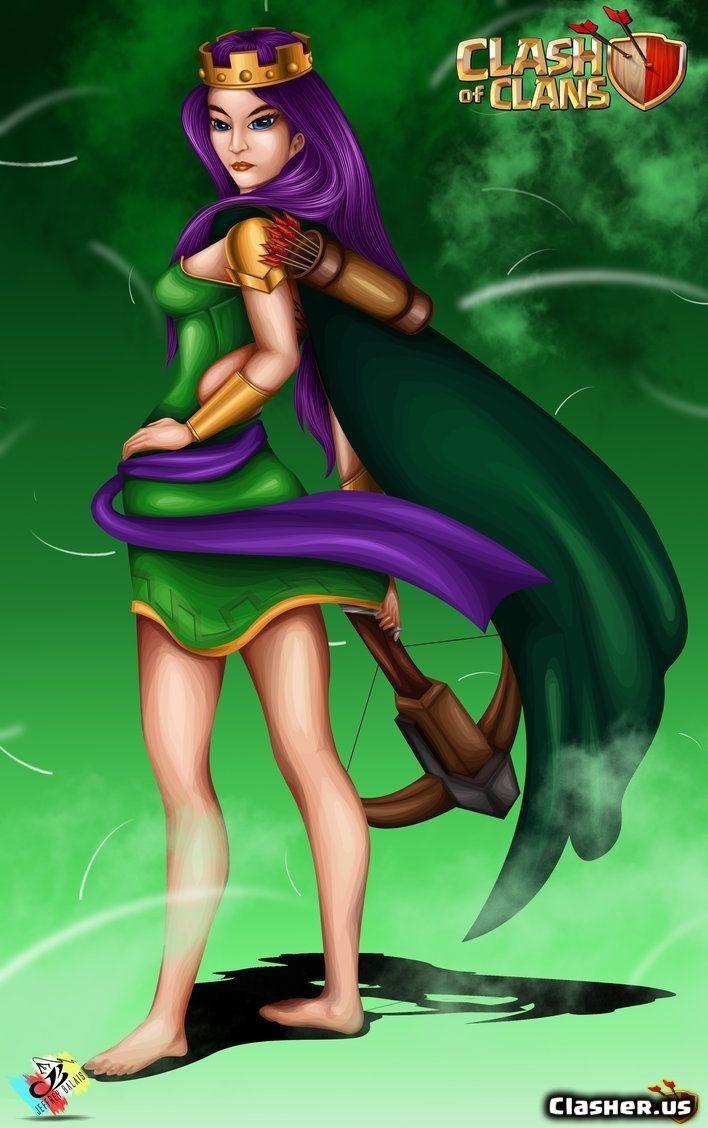 708x1128 Archer Queen beautiful art v2 of Clans Wallpaper