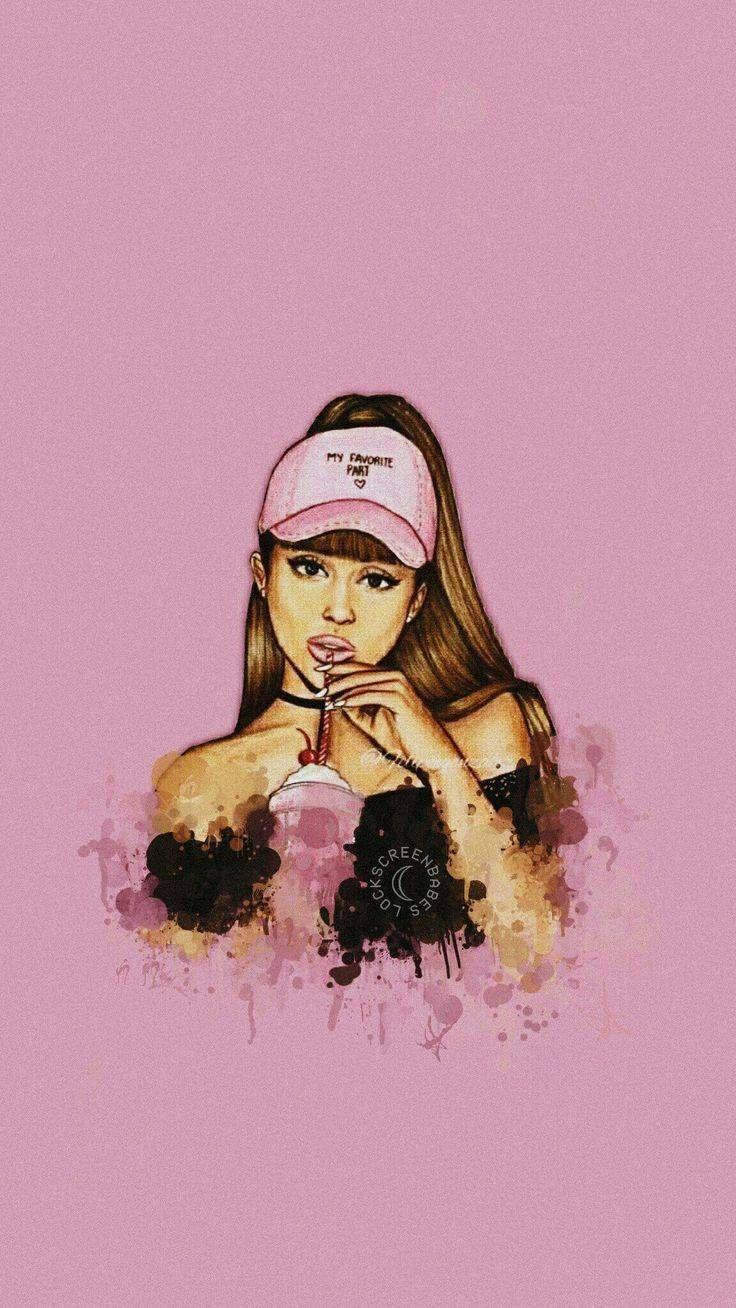 736x1308 Ariana Grande Art Work Free HD Wallpaper