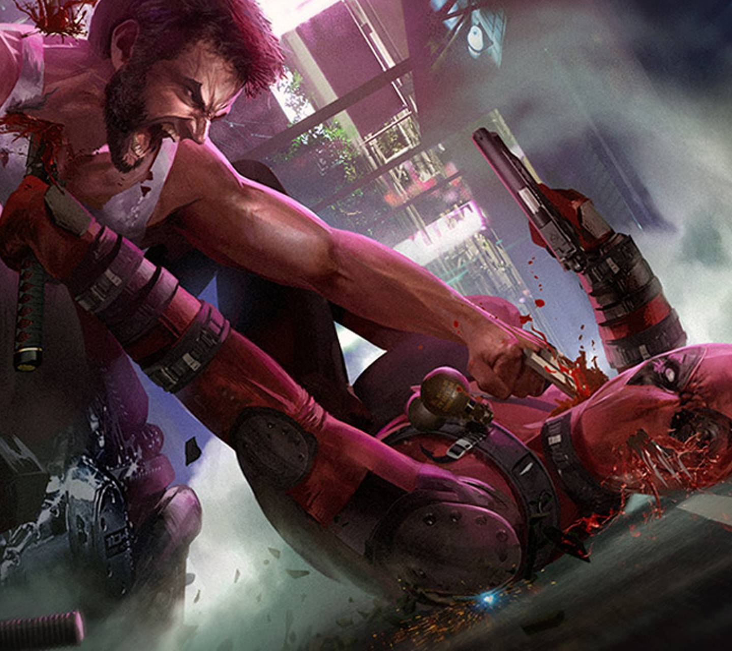 1440x1280 Deadpool V Wolverine wallpaper