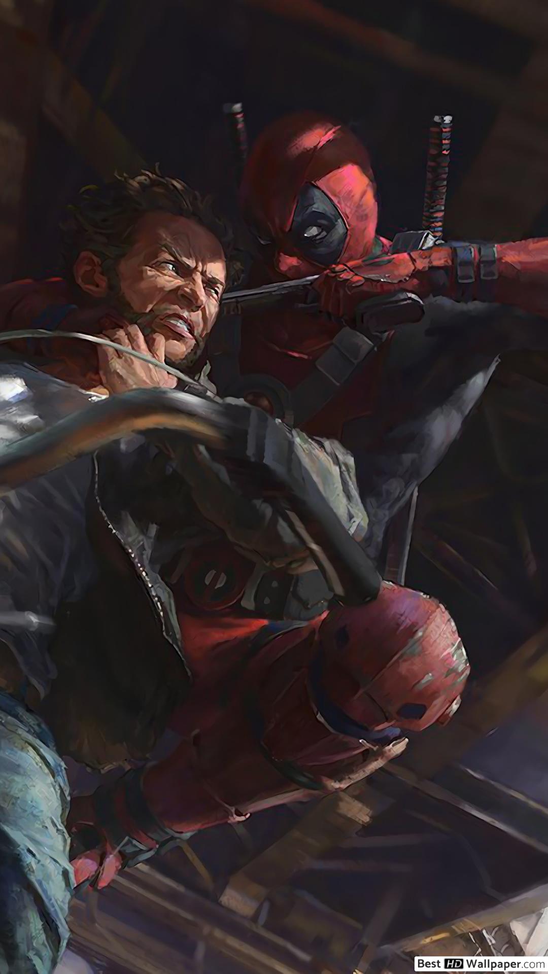 1080x1920 Deadpool Vs Wolverine HD wallpaper download