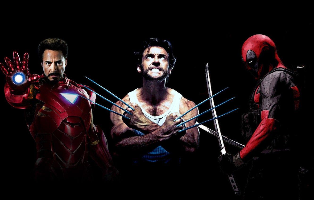 1332x850 Wallpaper iron man, deadpool, superheroes, Wolverine, Logan, Tony stark image for desktop, section фильмы