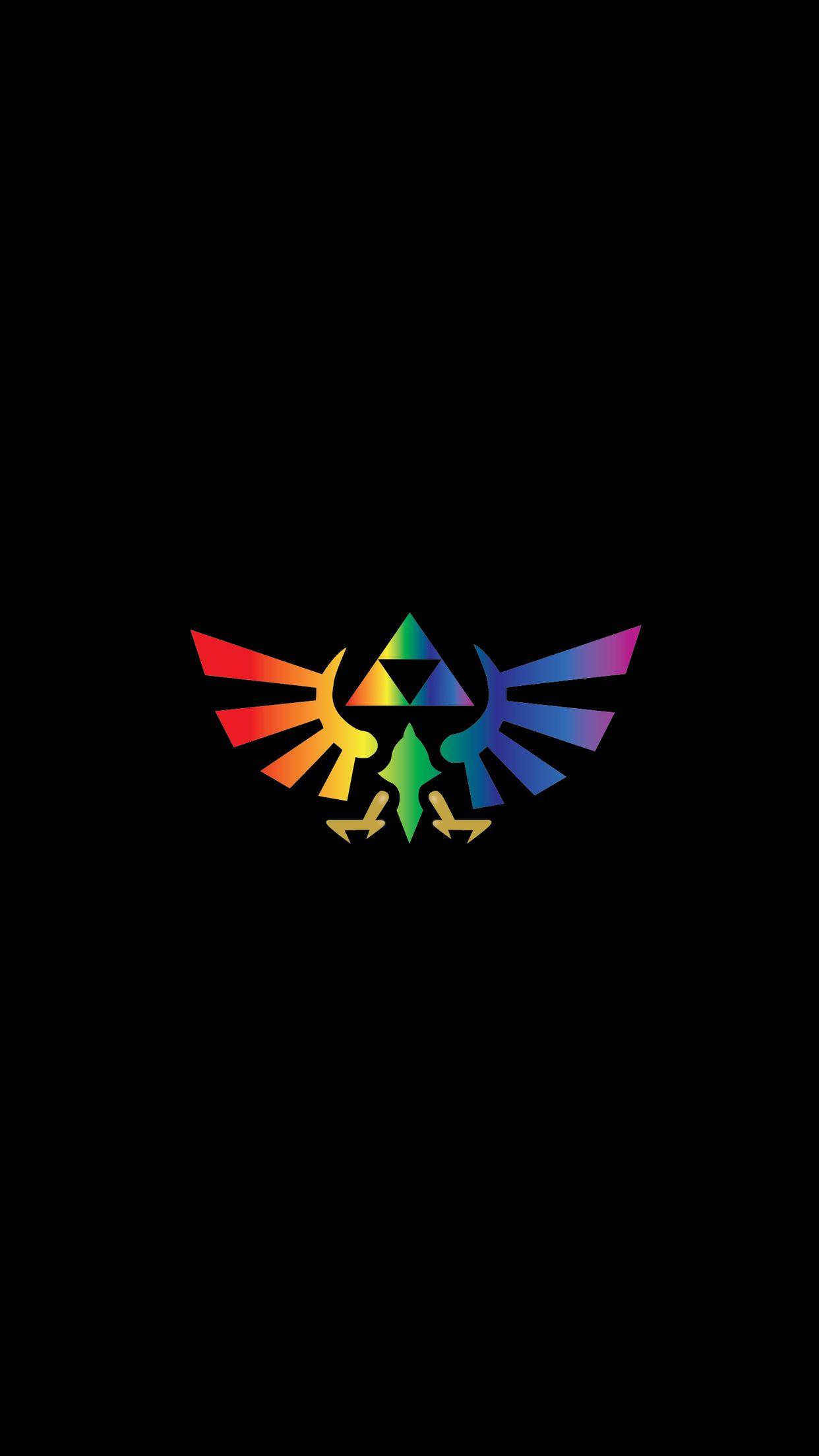1242x2208 I made a gay pride Zelda Triforce Phone Wallpaper from a deviant art pic I found. It's basic, but I love it
