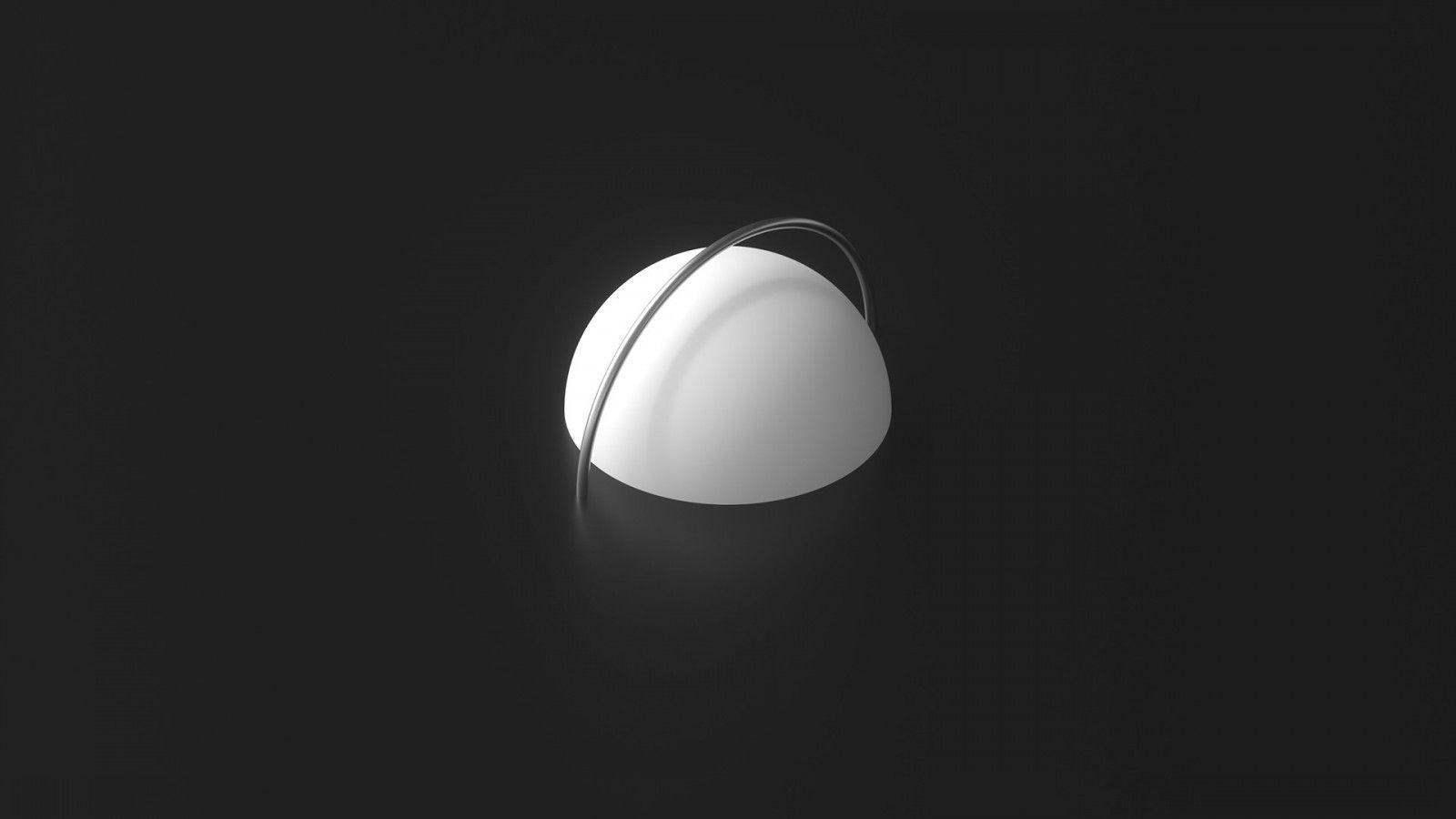 1600x900 white, black, monochrome, planet, minimalism, reflection, sphere, logo, simple, geometry, blurred, circle, light, lighting, shape, computer wallpaper, black and white, monochrome photography, light fixture. Mocah.org HD Desktop Wallpaper