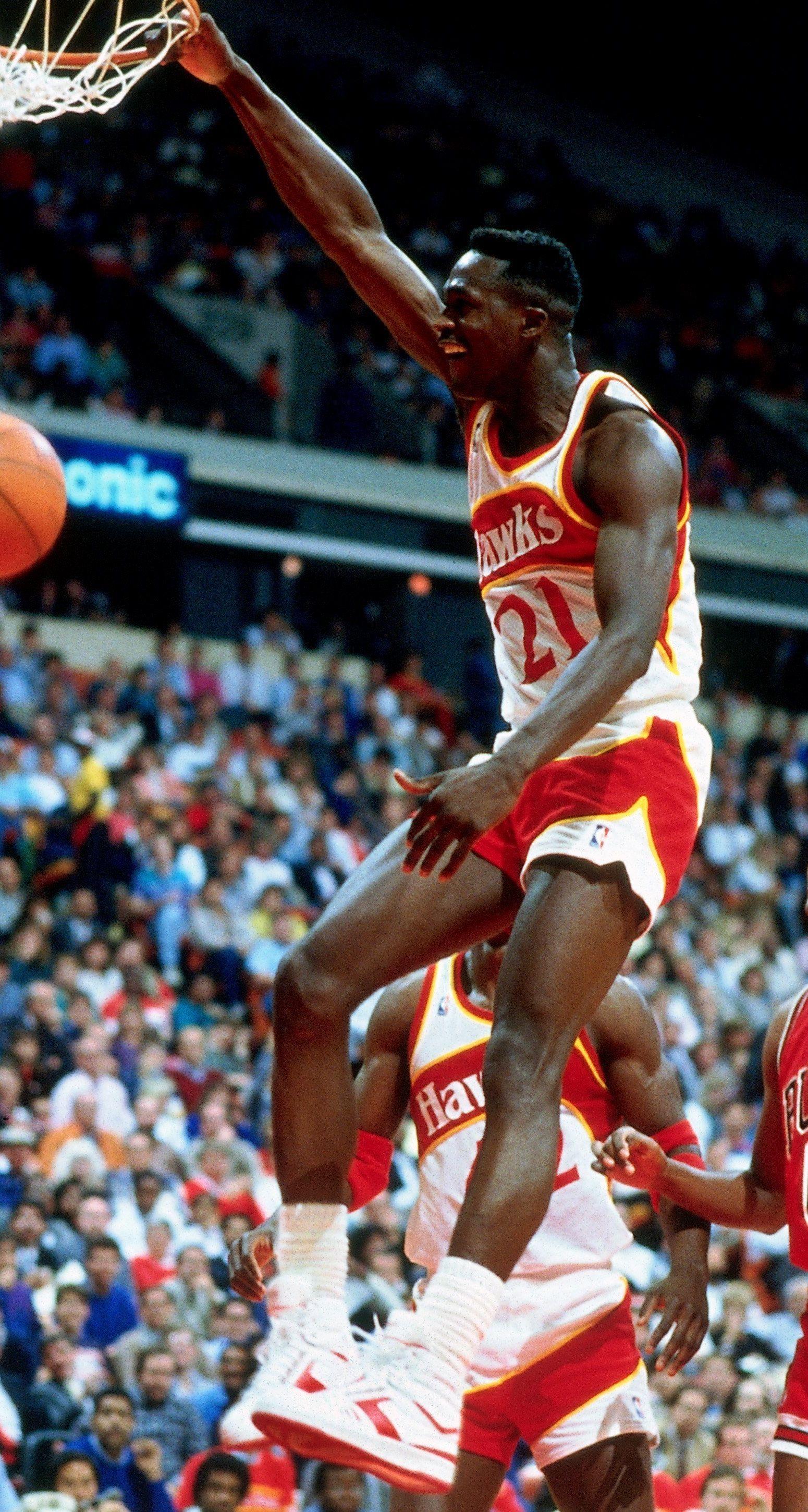 1550x2900 Dominique Wilkins, 15 seasons mostly with Atlanta. 1 time NBA scoring leader and 9 time all star,. Best nba players, Dominique wilkins, Sports image