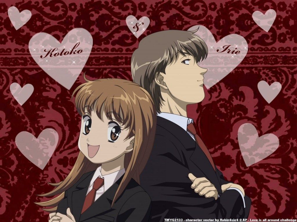 1024x768 Anime Characters Kissing Wallpaper