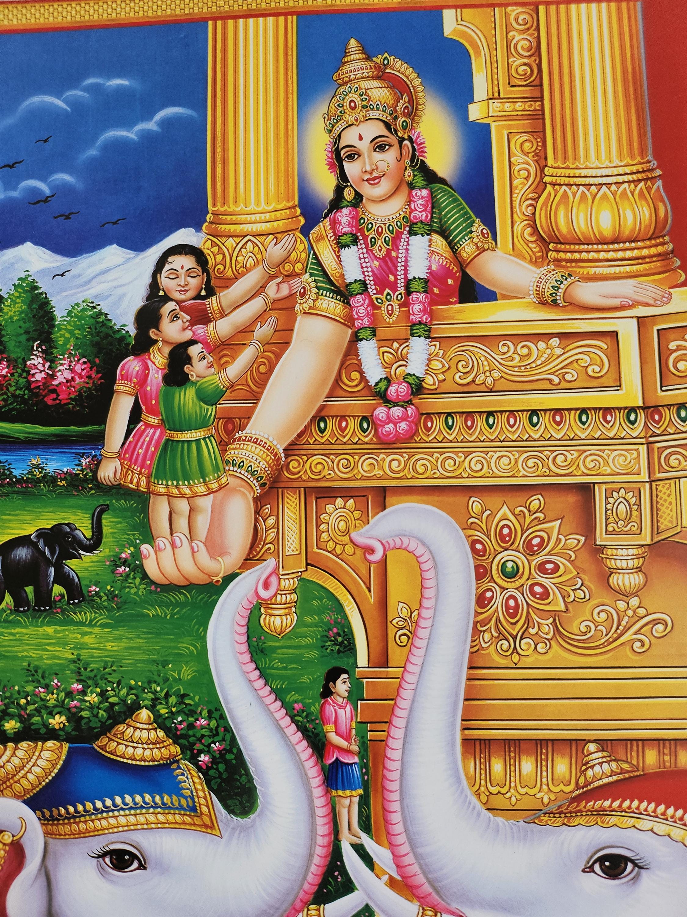 2250x3000 Modern Print of Hindu Goddess Shakti Mataji 15inch X 20inch Unframed