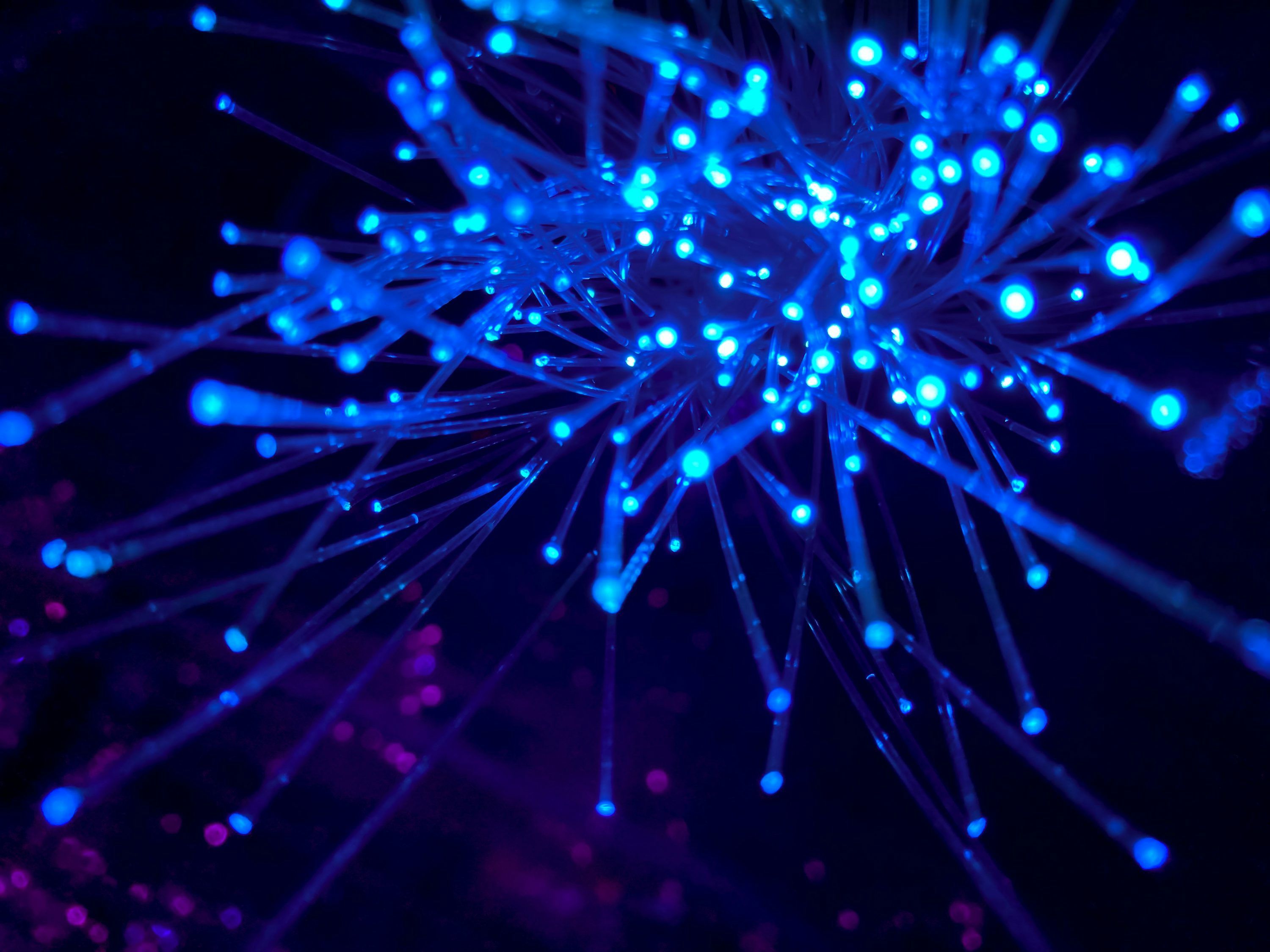 3000x2250 Purple and blue light digital wallpaper photo