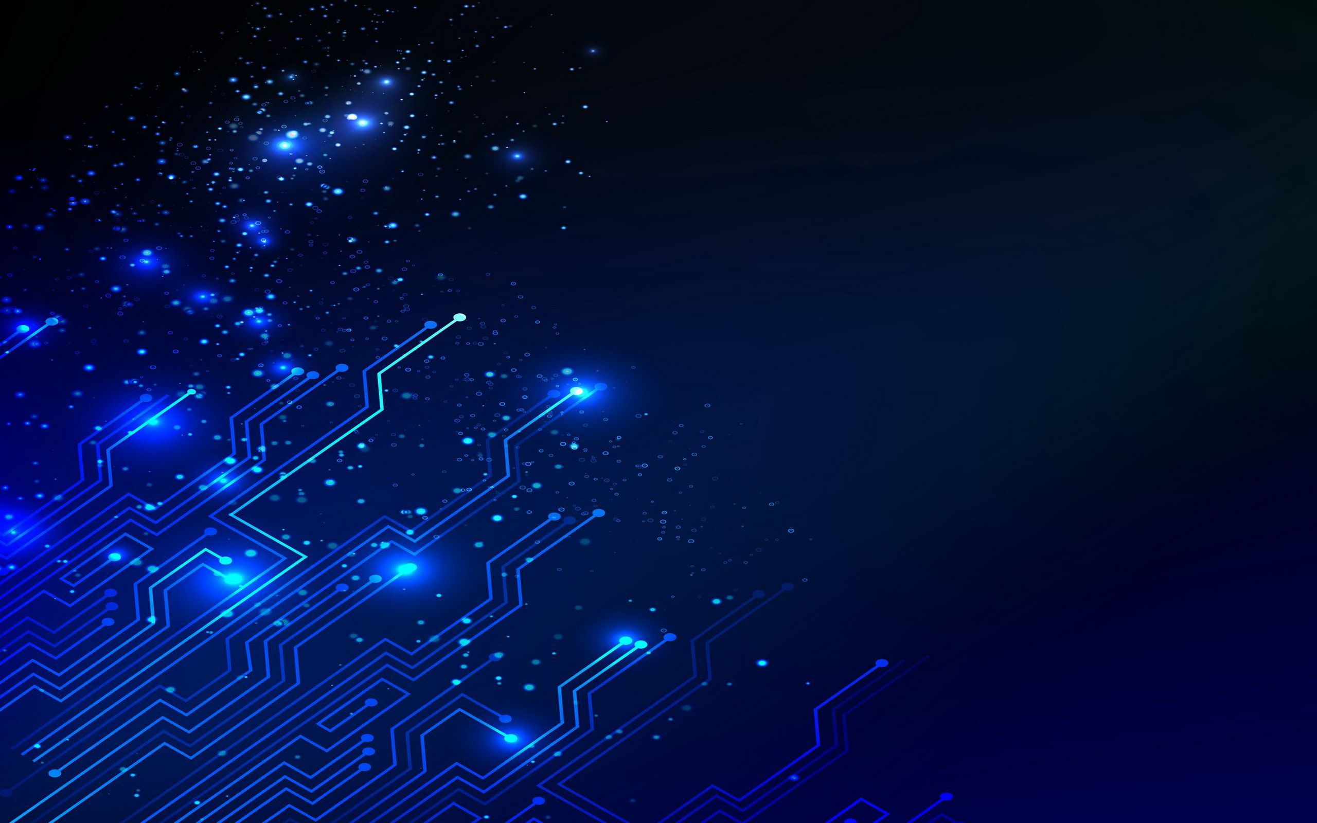 2560x1600 Wallpaper Blue and White Lights During Night Time, Background Free Image
