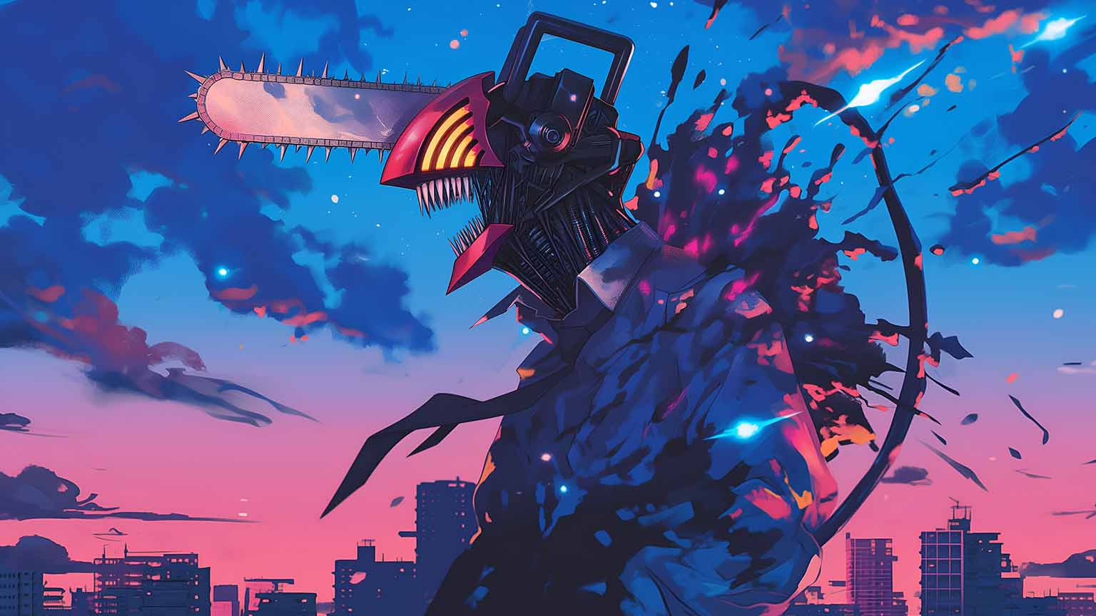 1536x864 Chainsaw Man Halloween Wallpaper