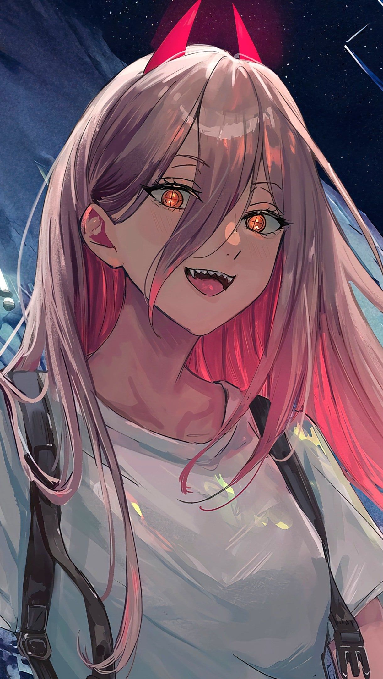 1220x2160 Power from Chainsaw Man Anime Wallpaper 4K for iPhone and Mobile Phone
