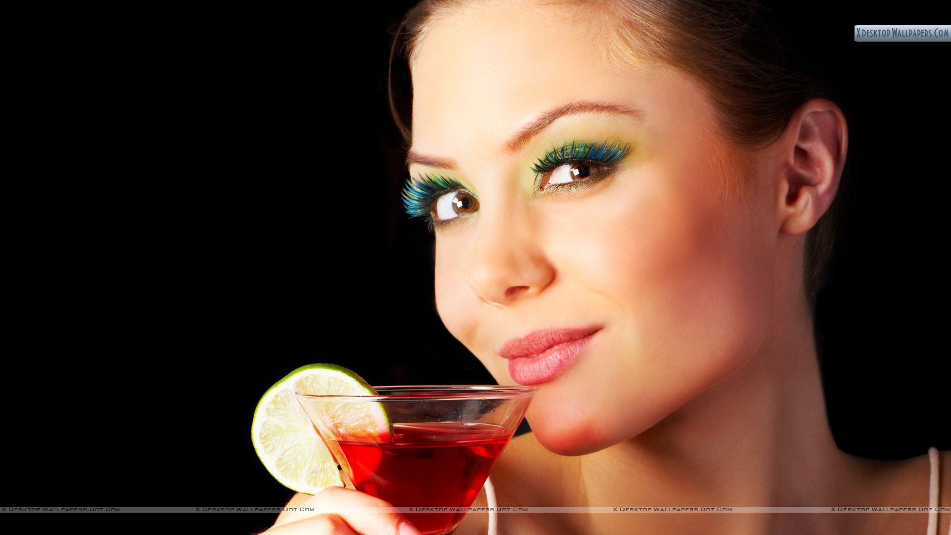 Desktop Wallpaper Blonde Girl Drinking Red Wine Brunette Beautiful Hd  Image Picture Background Qmcejh