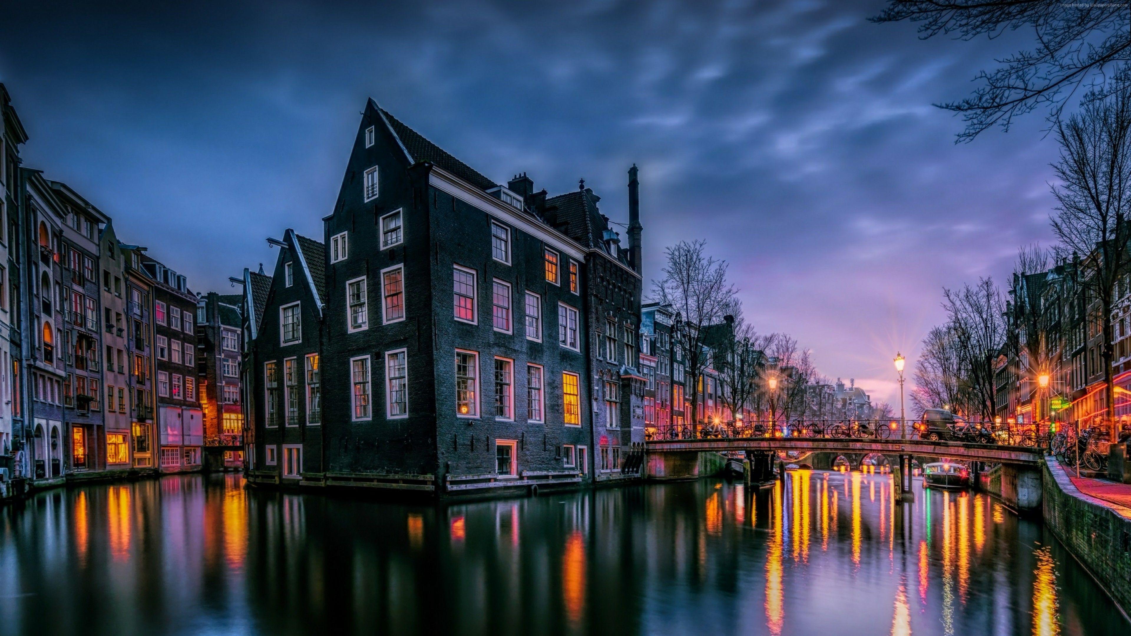 3840x2160 Wallpaper Amsterdam, Channel, 4K, Architecture Hd Wallpaper Wallpaper Amsterdam Cha. Amsterdam Wallpaper, World Image, HD Wallpaper