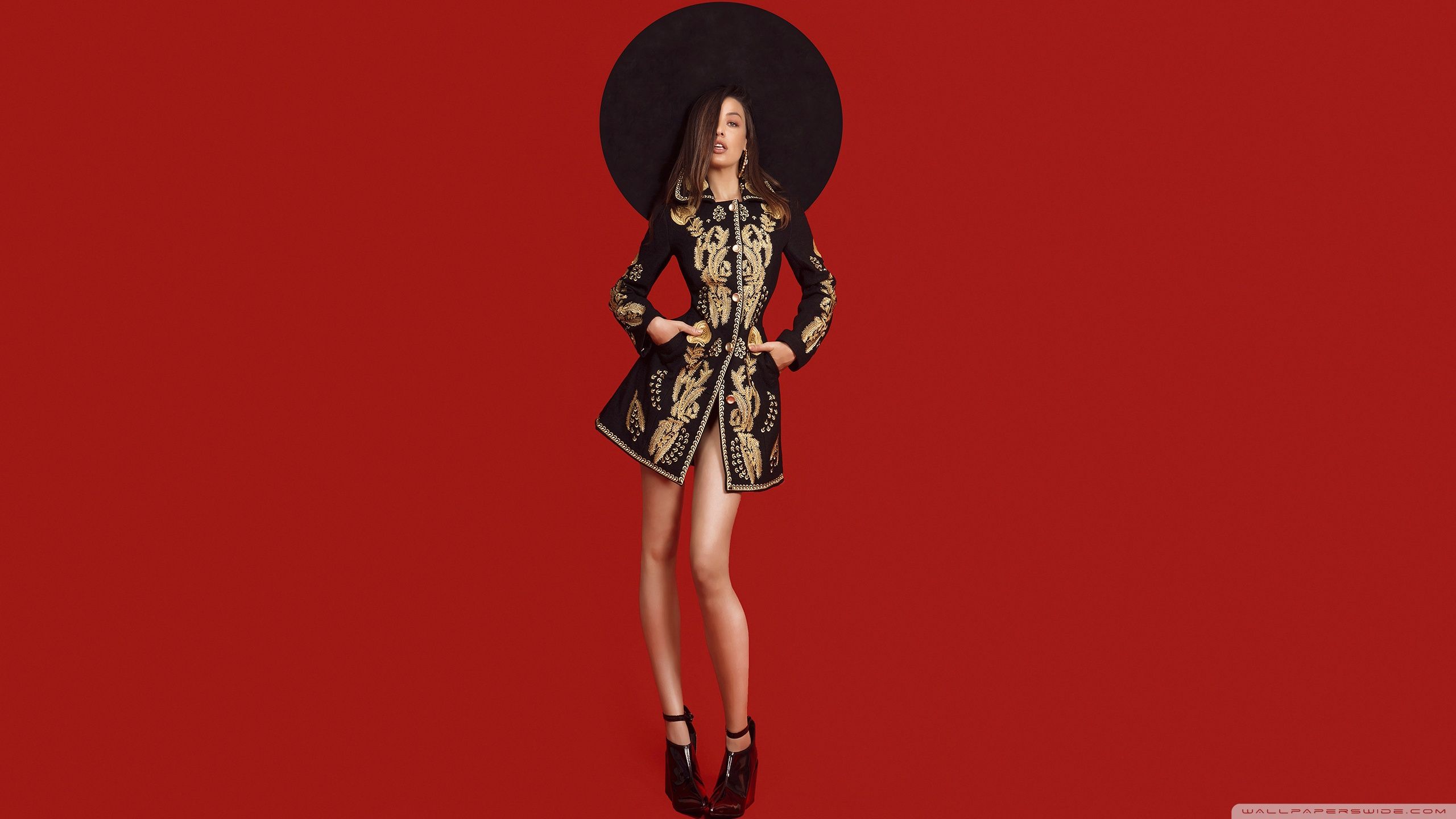 2560x1440 Fashion, Model, Big Hat, Style 4K UHD Wallpaper for UltraHD Desktop and TV : Smartphone and Tablet Devices