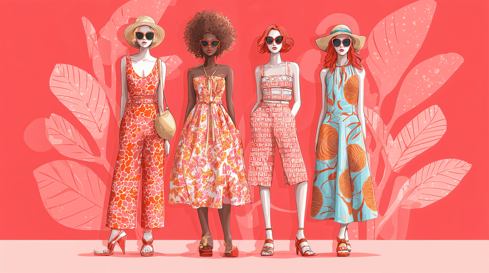 1920x1075 Sun Kissed Summer Style: Chic Women's 4K Fashion Wallpaper By Robokobotox2280