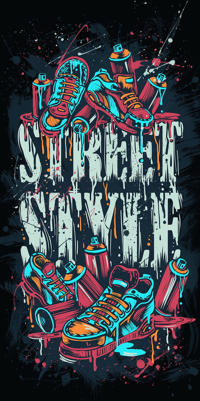 800x1600 Graffiti, fashion, graphic, street style, the street fashion, HD phone wallpaper