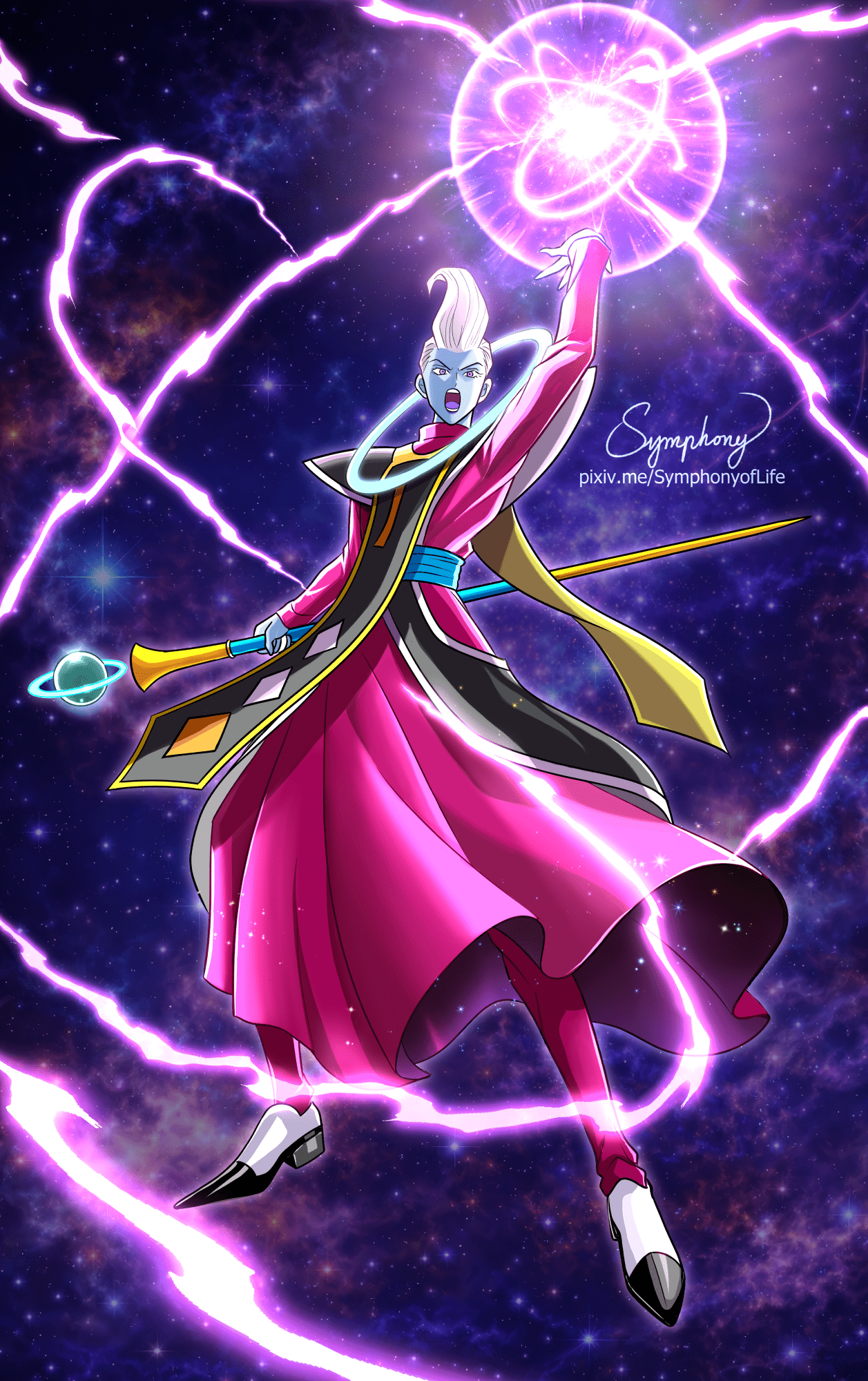 1257x2000 Art by me BEHOLD ALL THIS COSMIC POWER! Does anyone else want to see Whis go all out just once?
