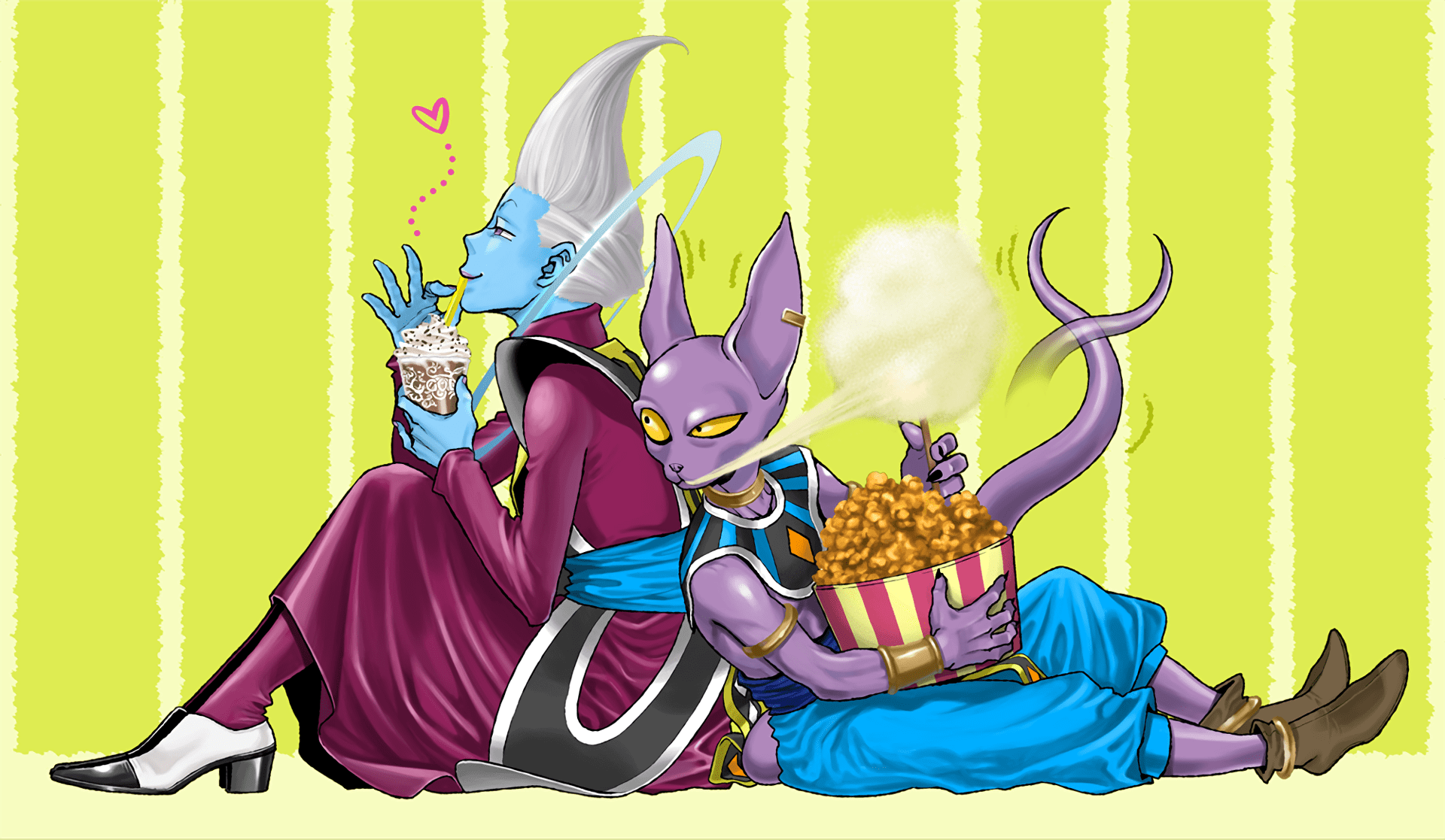 1920x1117 Beerus and Whis Chill Ball Super HD Wallpaper by ちひろx1117