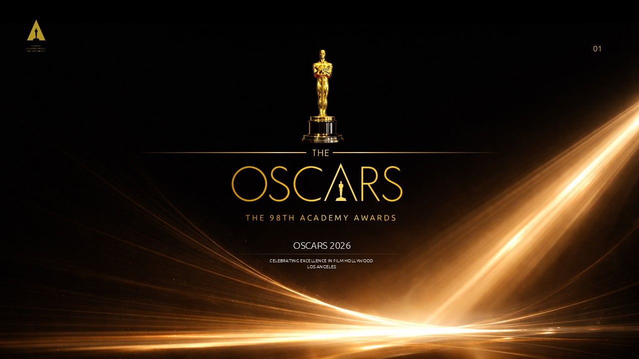 1280x720 Oscars 2026 Templateth Academy Awards Presentation Deck