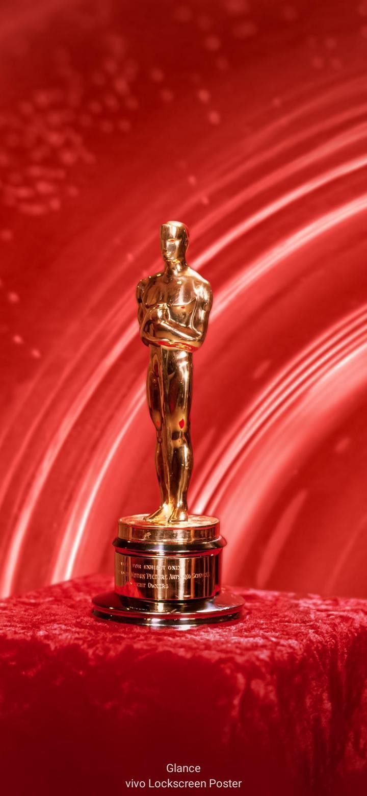 720x1560 Oscar Statue on Red Velvet Tablecloth. Wallpaper iphone quotes, Wall e, Diploma