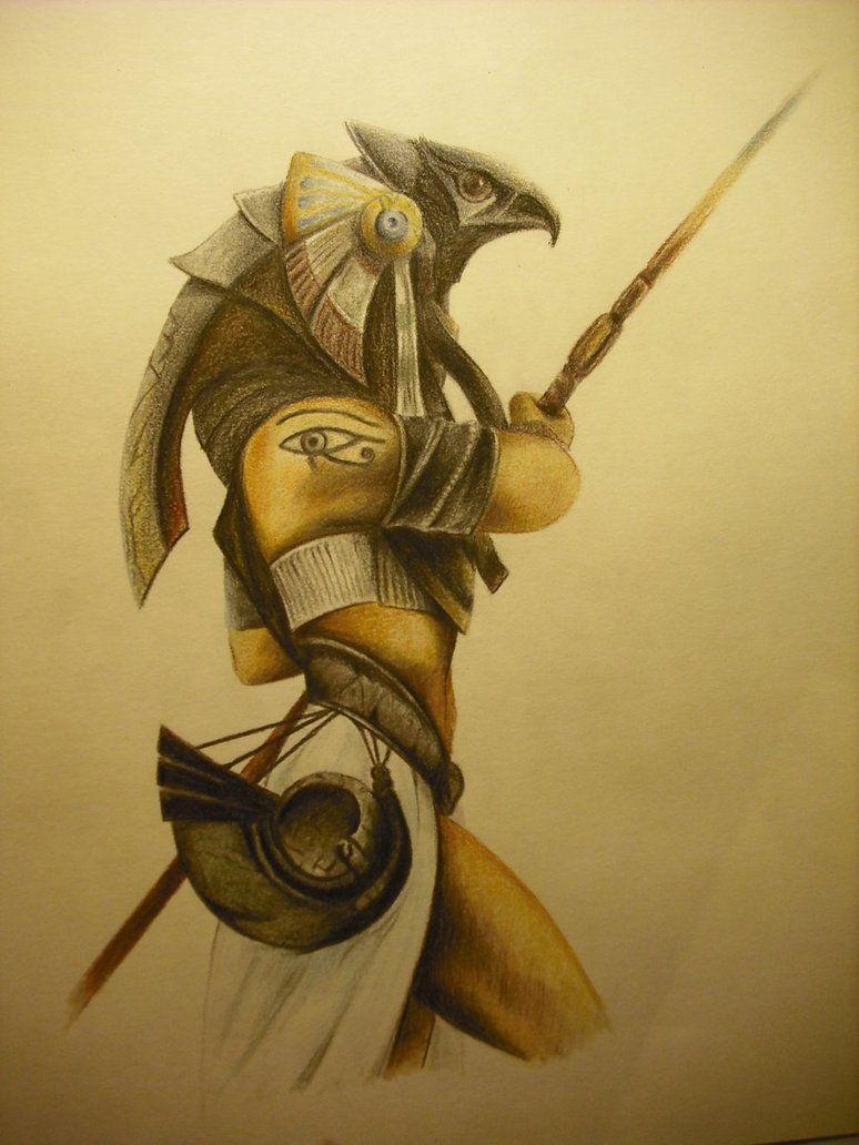 egyptian god horus drawing