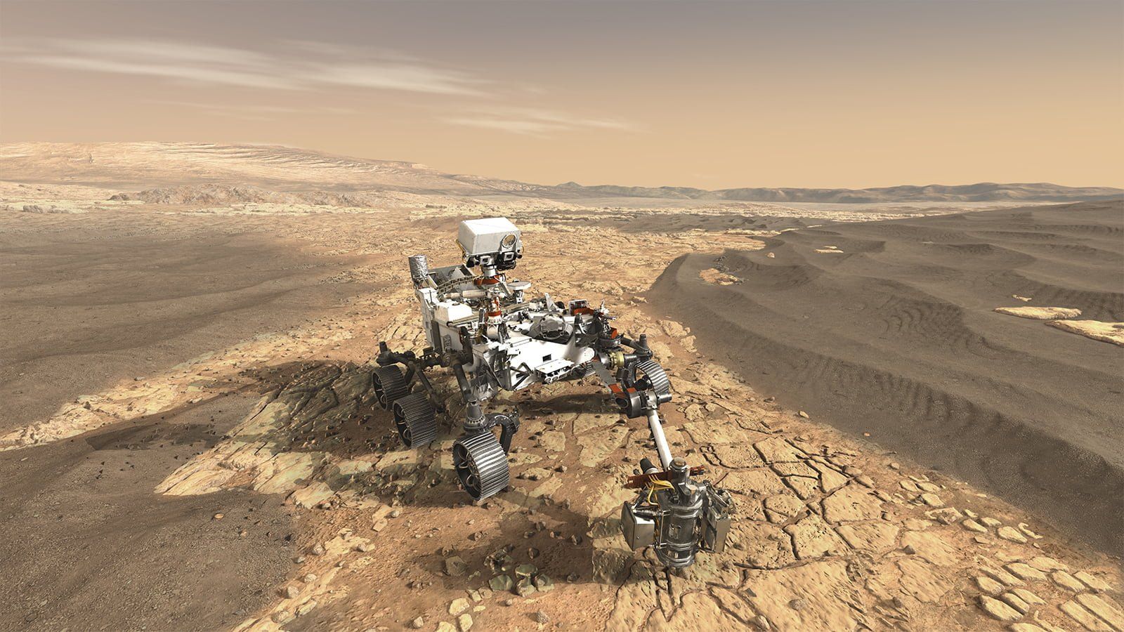 1600x900 The first Mars photo from Perseverance are here