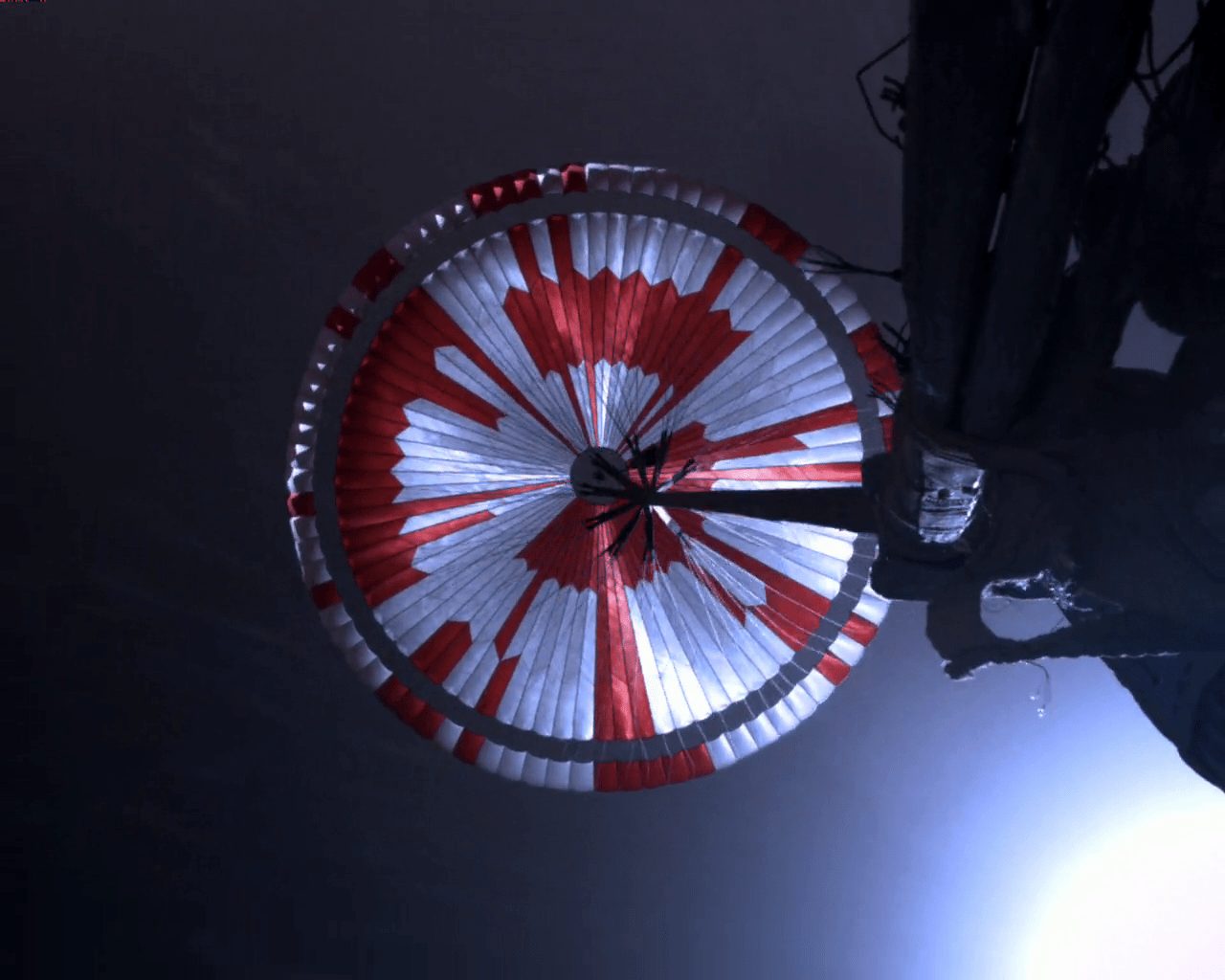 1280x1024 Perseverance's Parachute. The Planetary Society