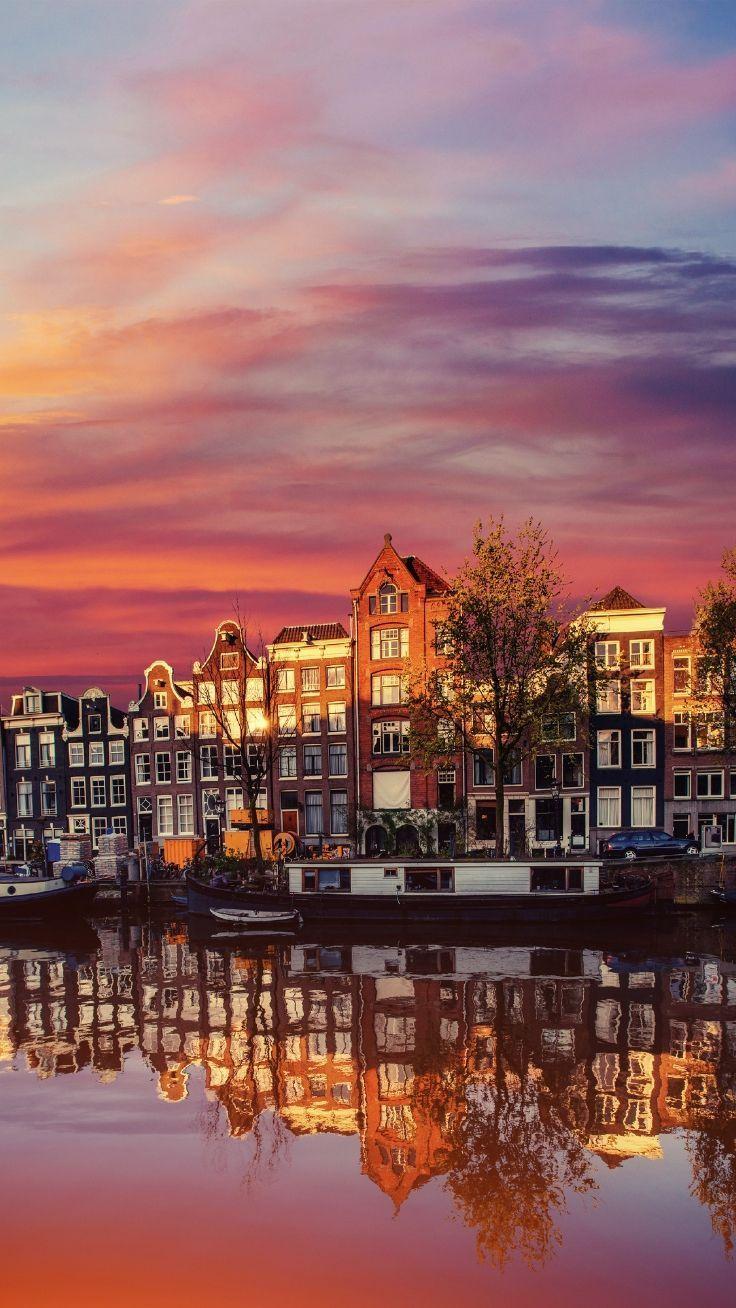 736x1308 Amsterdam iPhone X Wallpaper To Celebrate The Launch Of My New Travel Blog. Preppy Wallpaper. Amsterdam wallpaper, Sunset iphone wallpaper, Preppy wallpaper