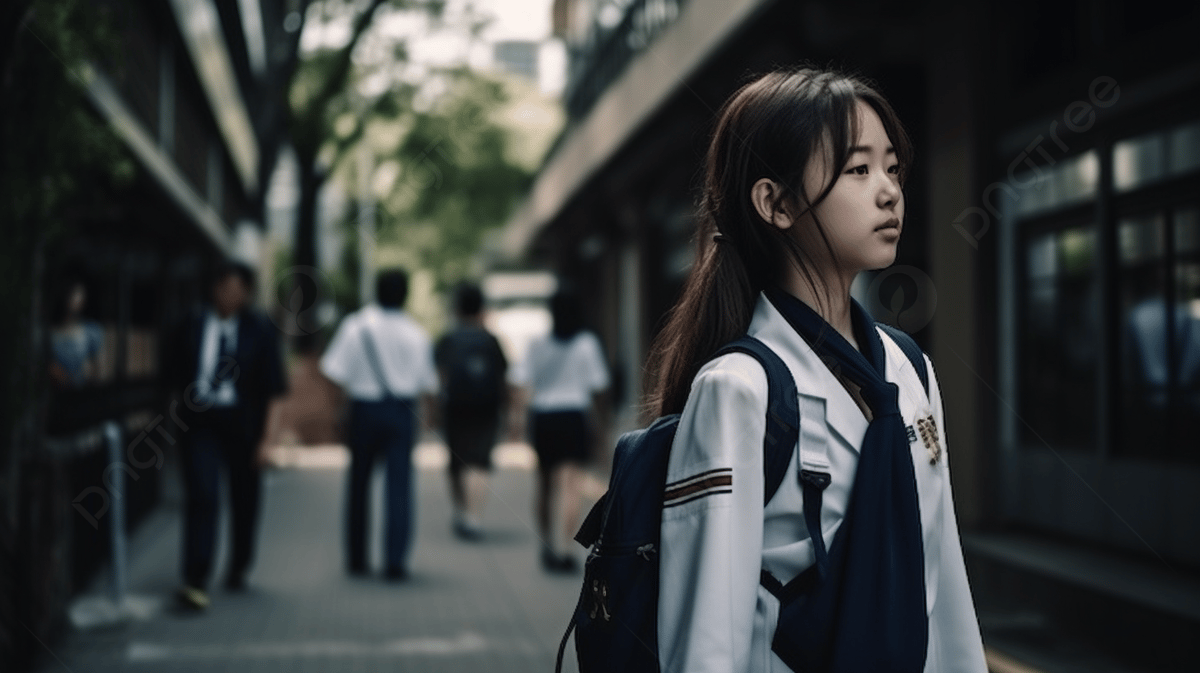 1200x673 Korean Girl Wearing A School Uniform, A Female Student Walking In A Sailor Suit, HD Photography Photo, Flash Photography Background Image And Wallpaper for Free Download