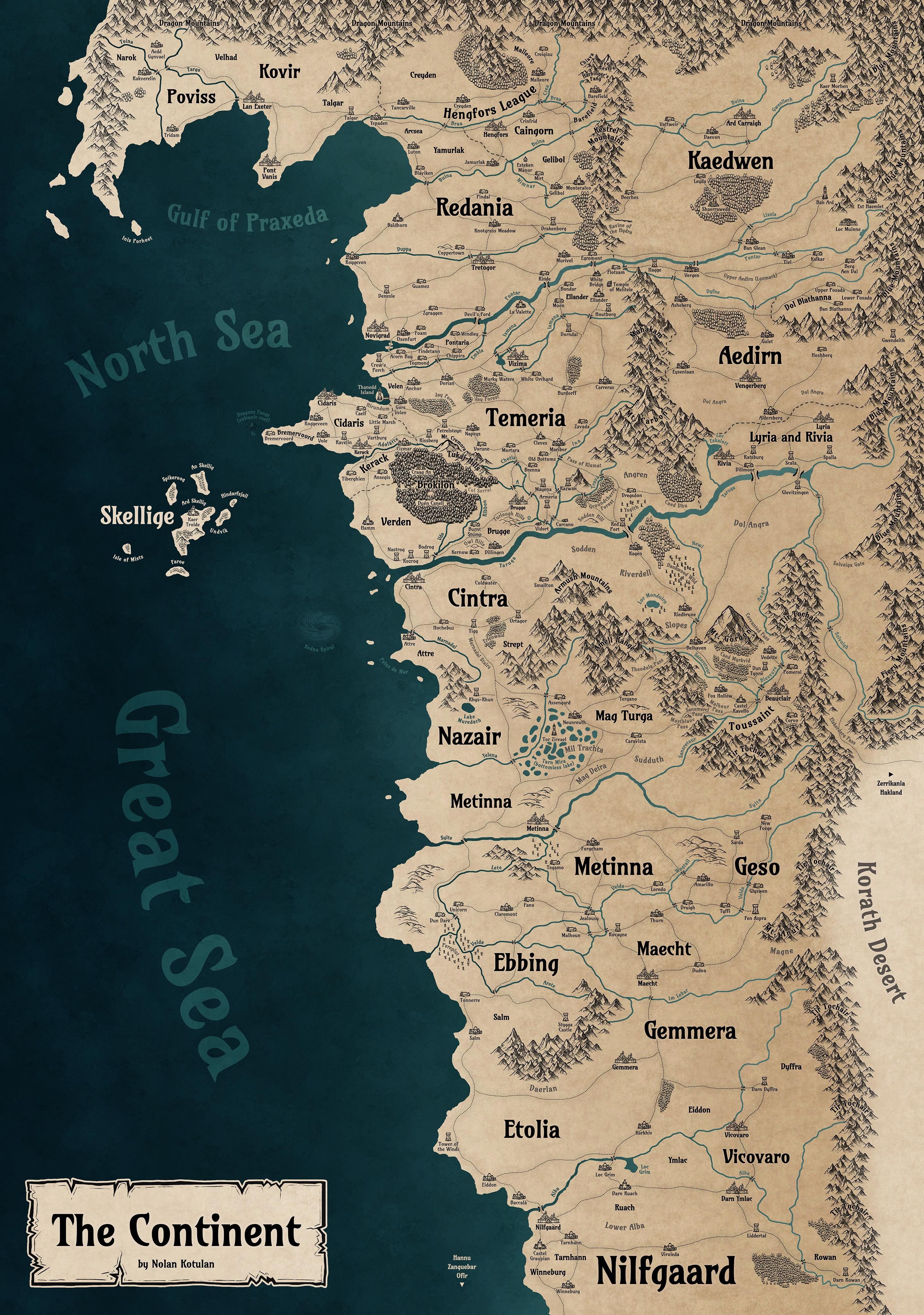 2880x4096 New 4K map of the Continent