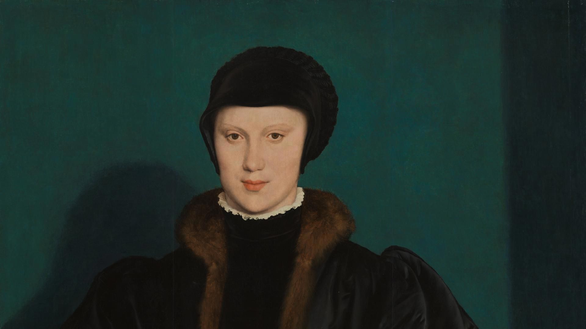 1920x1080 Hans Holbein the Younger. Christina of Denmark, Duchess of Milan. NG2475. National Gallery, London