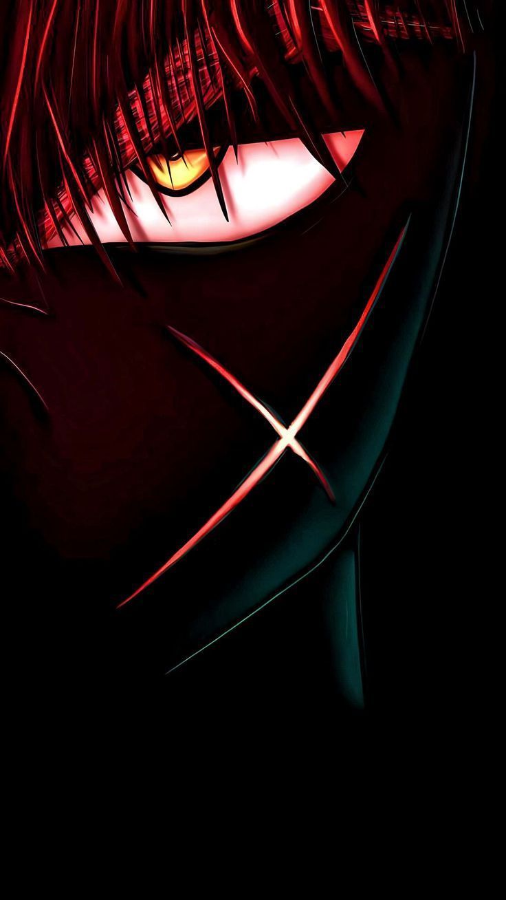736x1308 Black and red art scary. Anime maker, Cool anime wallpaper, Anime scenery wallpaper